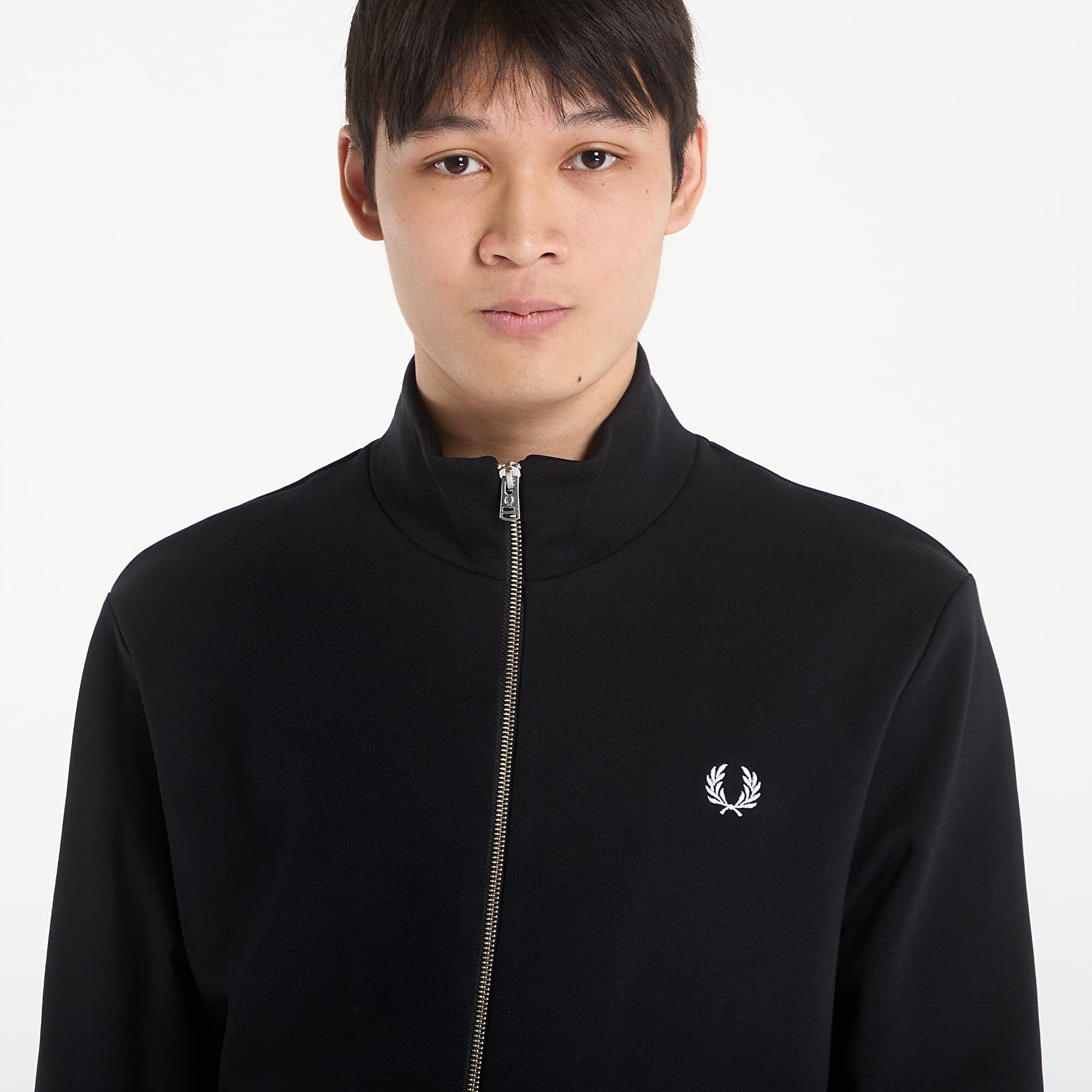 Meeste kampsunid FRED PERRY Zip Through Sweatshirt Black