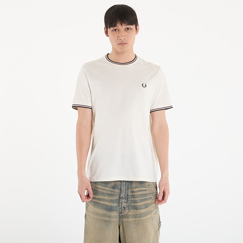T-shirt FRED PERRY Twin Tipped T-Shirt Ecr/ Oxbld/ Grsrts