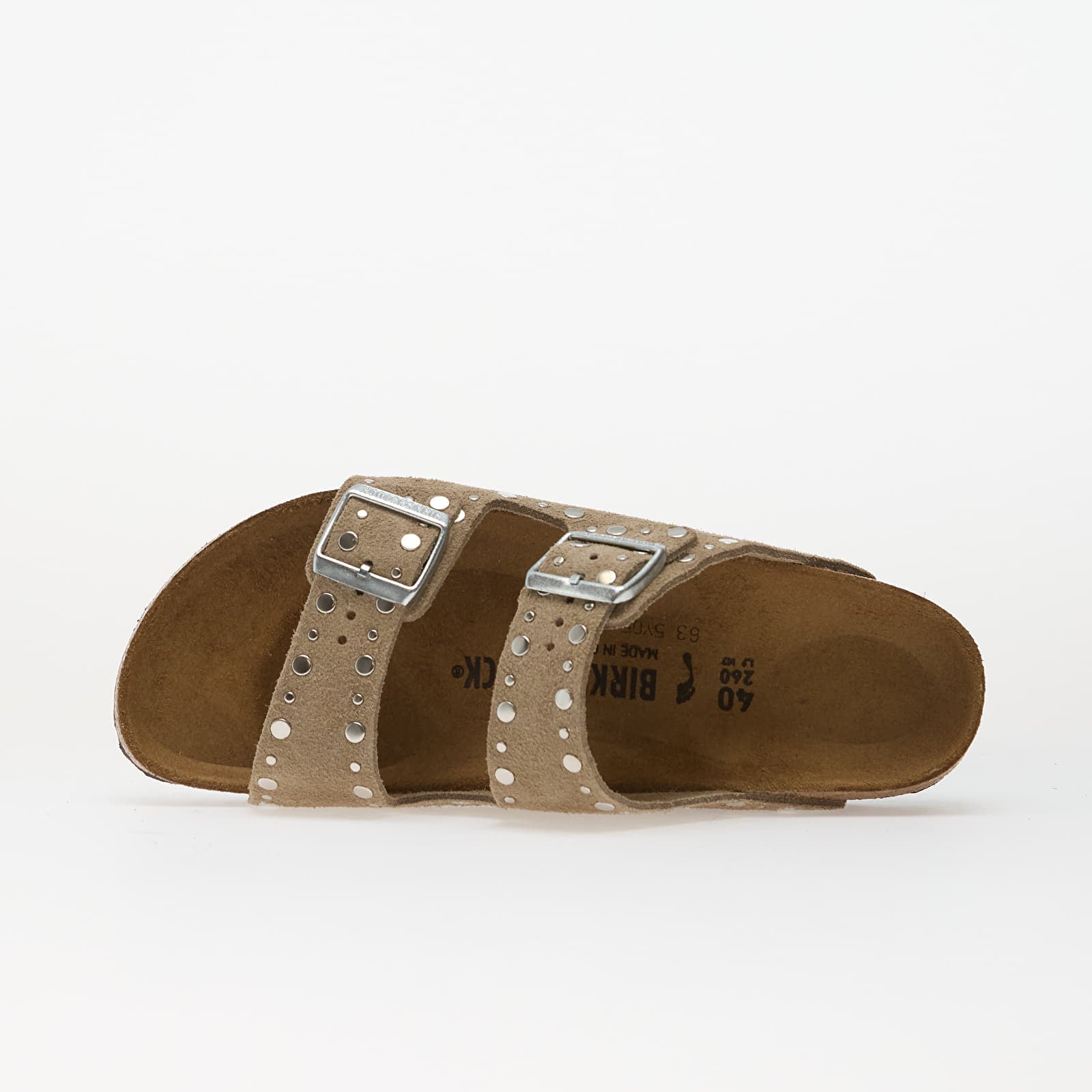 Buty damskie Birkenstock Arizona Rivets Suede Leather Women Taupe