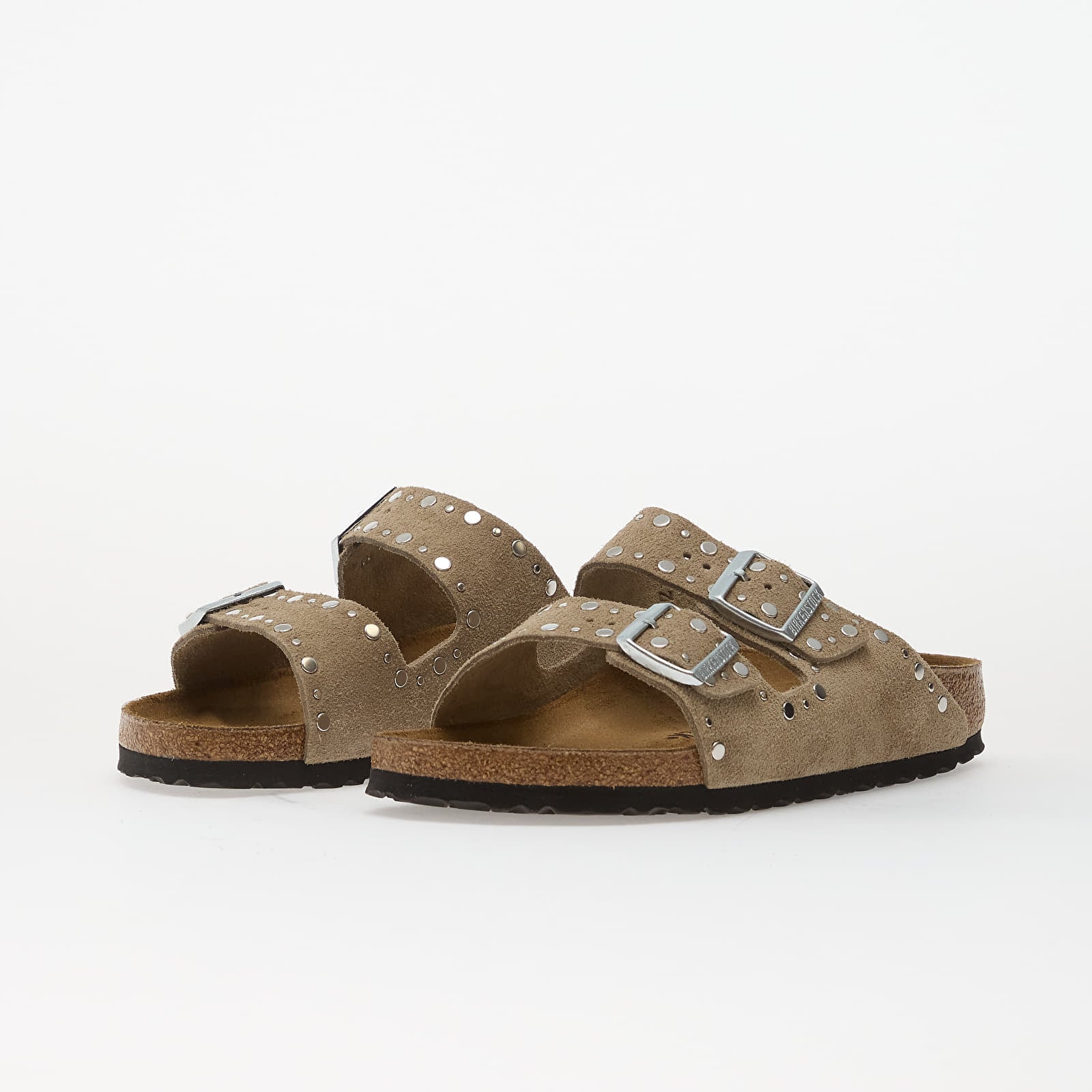 Buty damskie Birkenstock Arizona Rivets Suede Leather Women Taupe