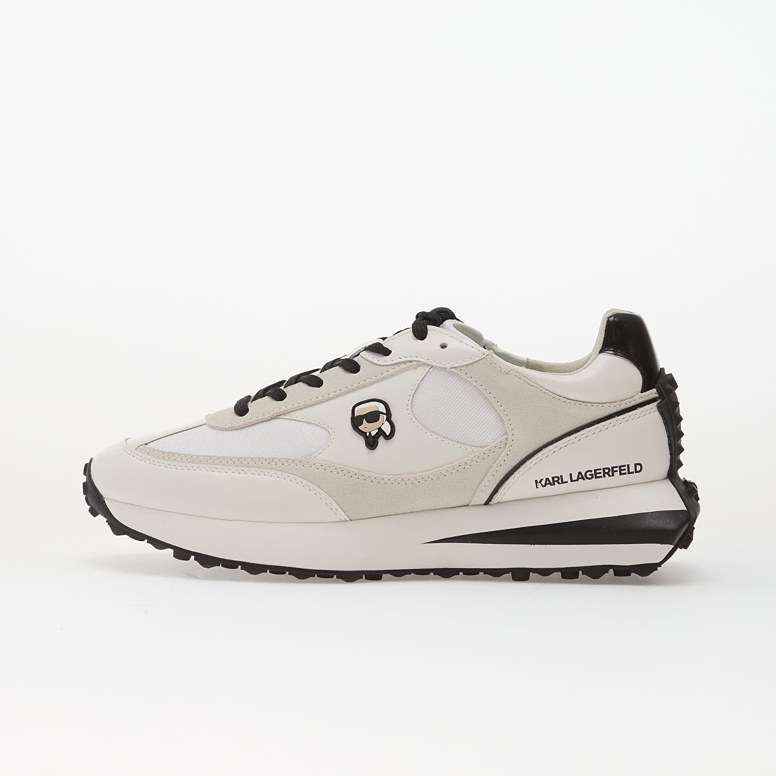 Сникърси Karl Lagerfeld Zone Nft Lo Lace Mix White Lthr & Textile EUR 44