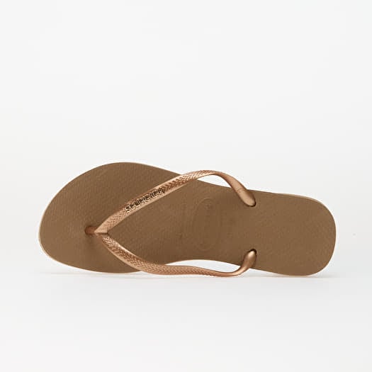 Havaianas Slim Logo Metallic Rose Gold