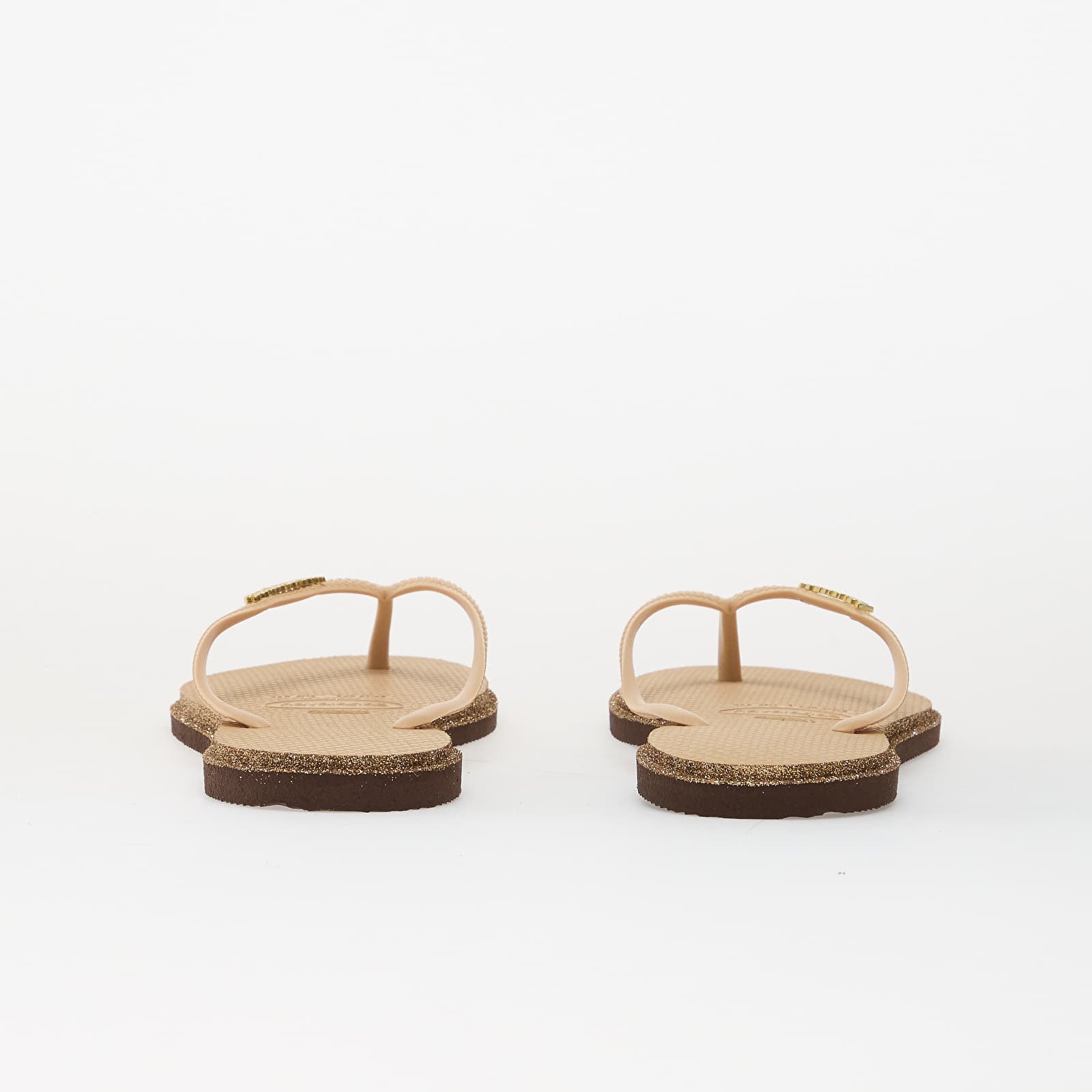 Joggesko og sko for kvinner Havaianas Slim Point Glitter Dark Brown/ Golden