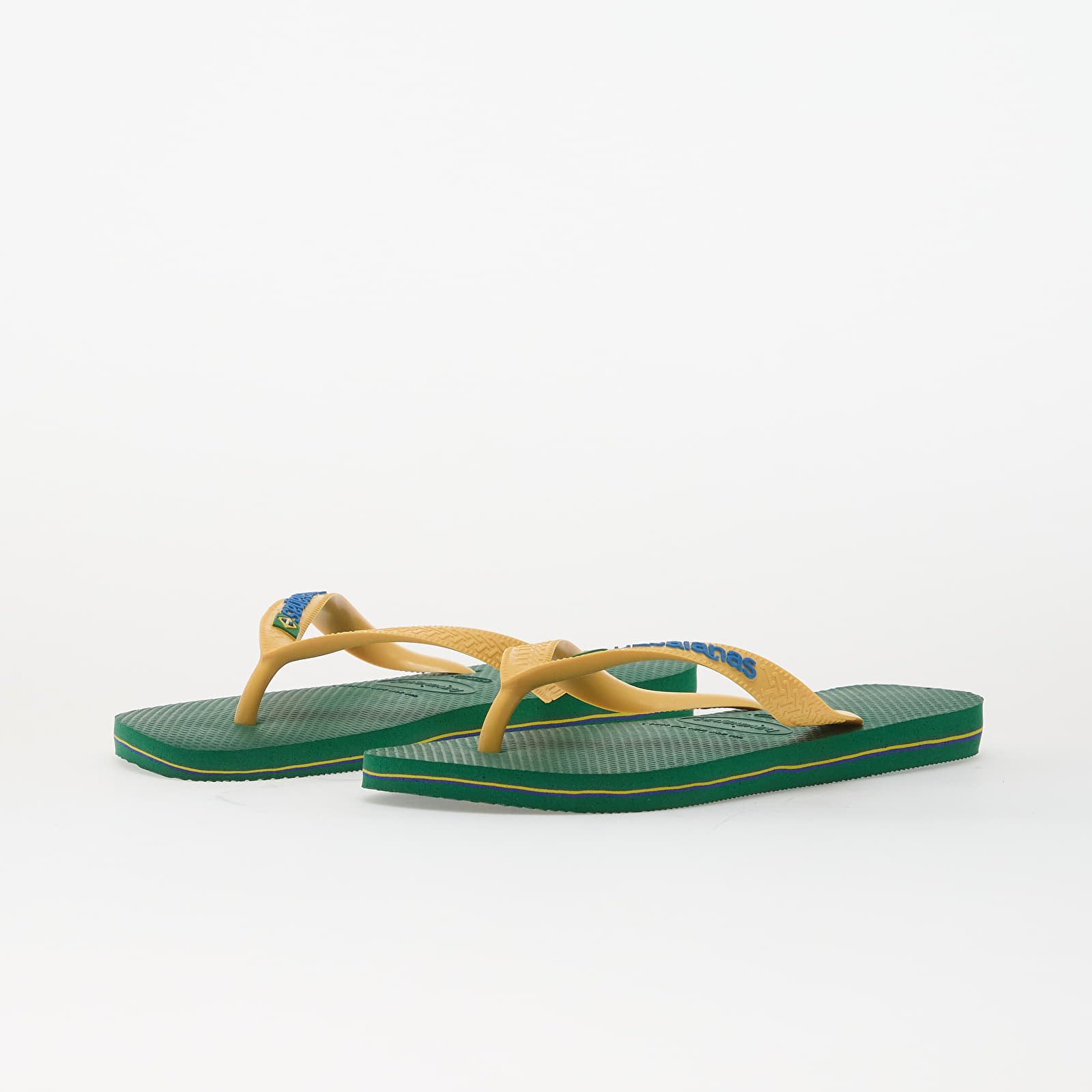 Meeste tossud ja kingad Havaianas Brasil Logo Green/ Yellow