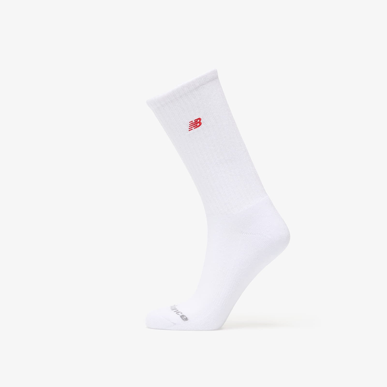 Calze uomo New Balance Red Patch Logo Crew Socks 3-Pack White