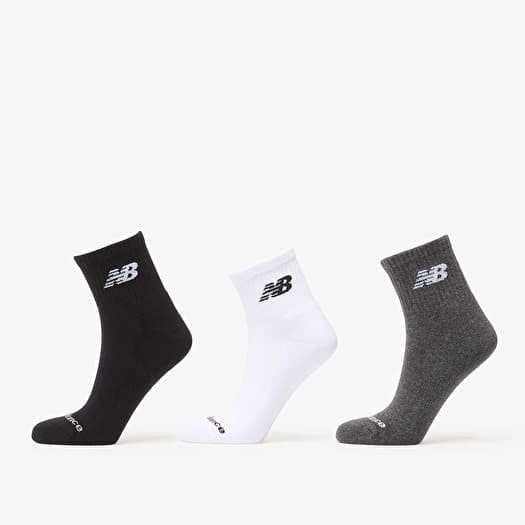 New Balance Everyday Ankle 3-Pack White/ Grey/ Black