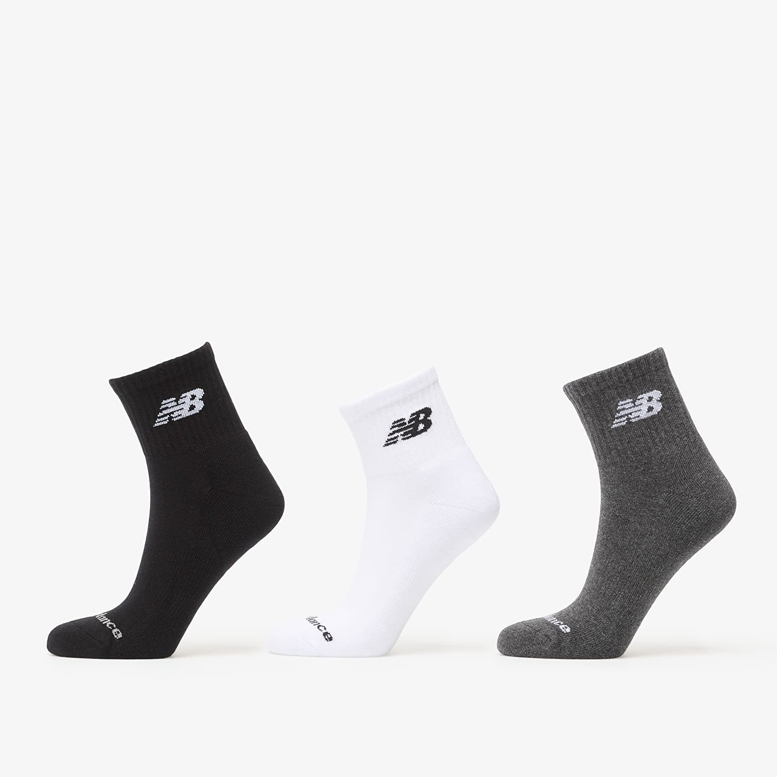 Calze uomo New Balance Everyday Ankle 3-Pack White/ Grey/ Black