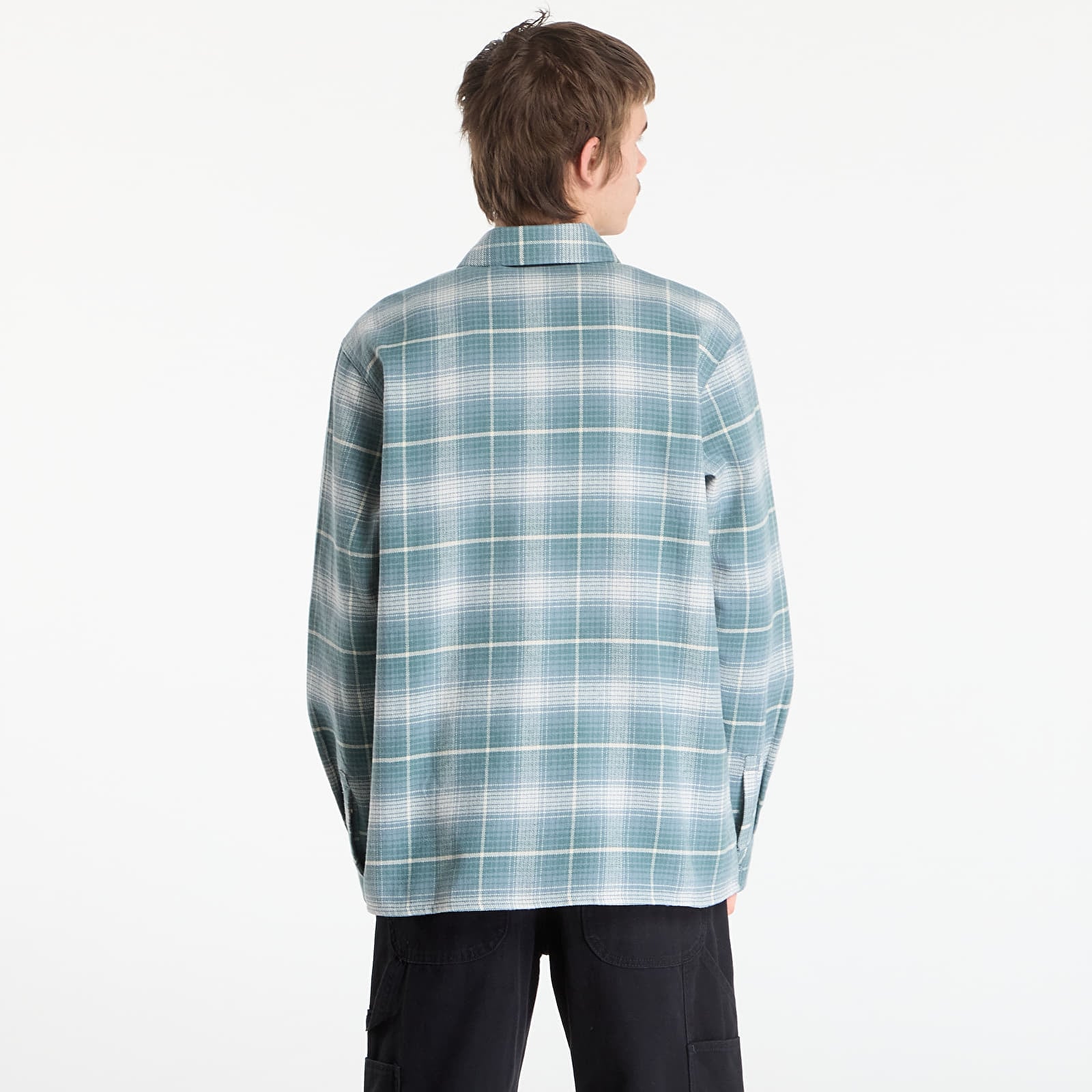 Pánske košele Dickies Forest Check Shirt Stormy Sea