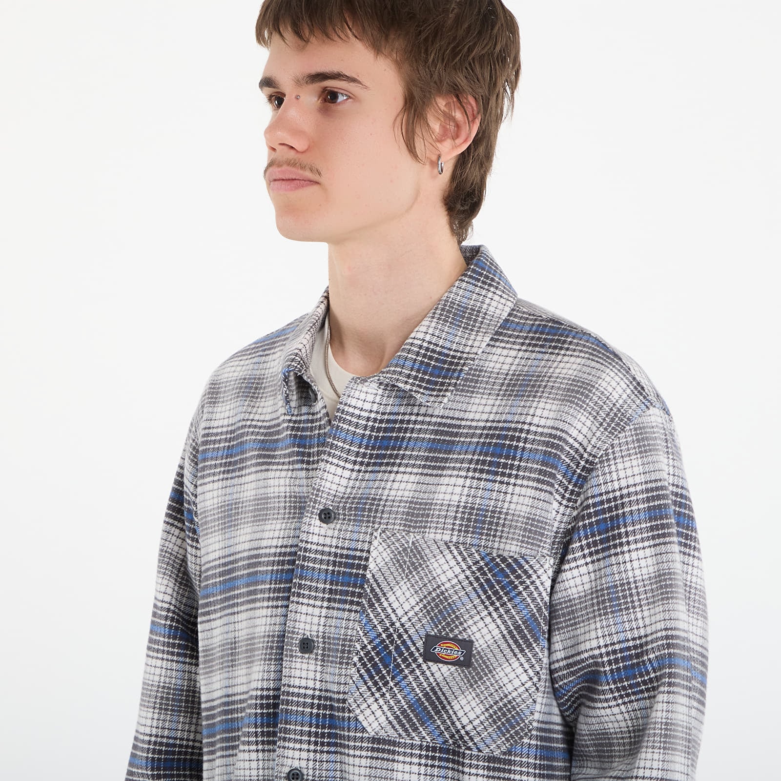 Men's shirts Dickies Forest Check Shirt Charcoal