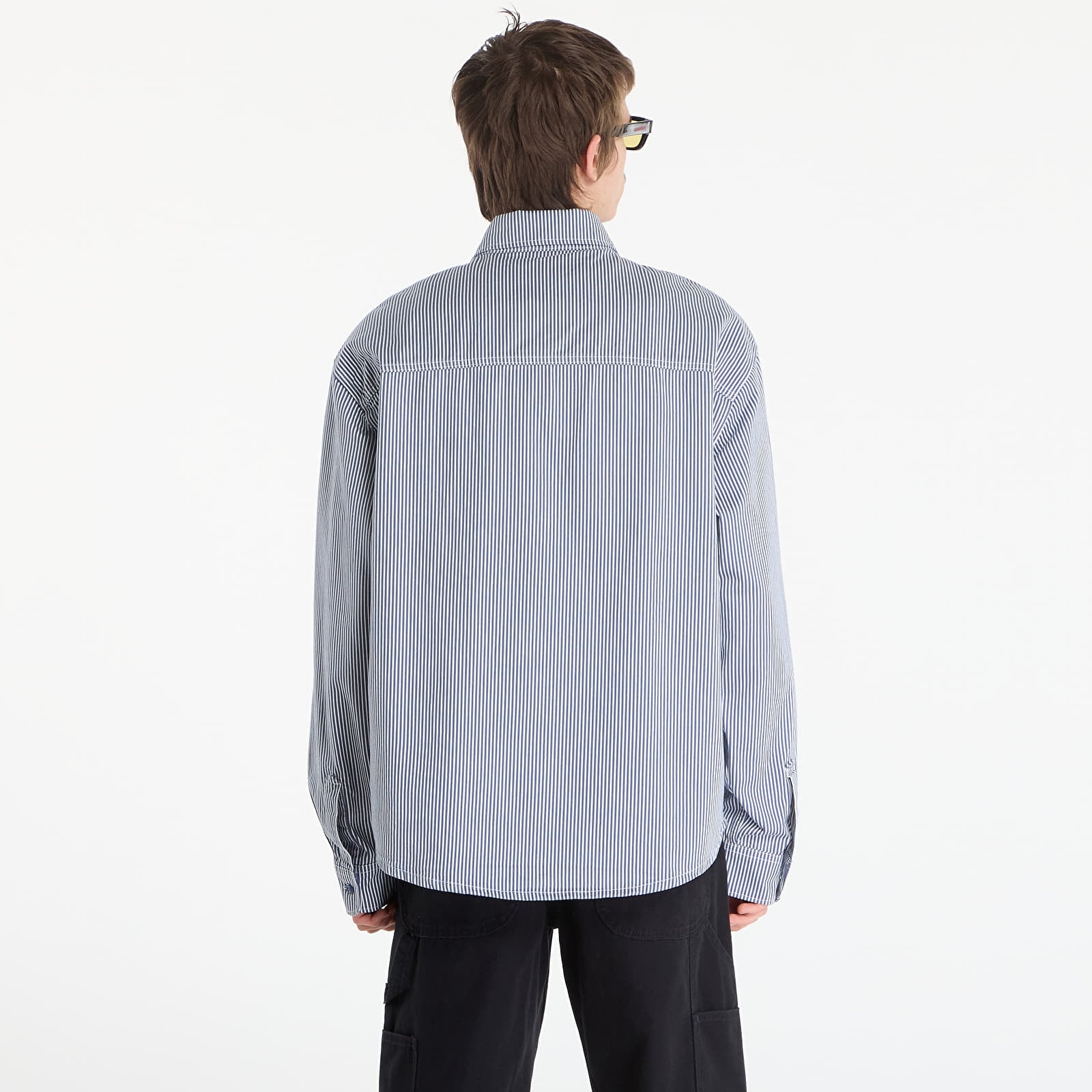 Muške majice Dickies Hickory Work Shirt Ls Retro Indigo