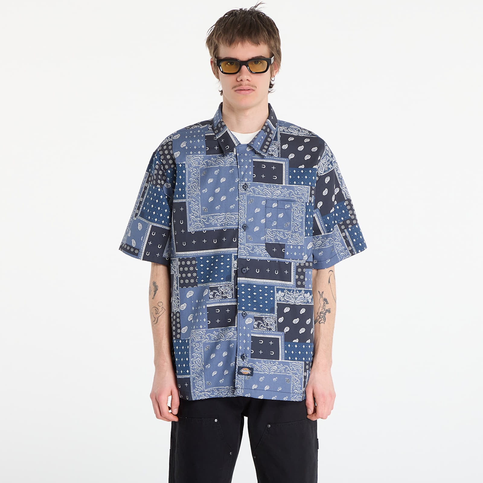 Men's shirts Dickies Glandorf Shirt Ss Dark Navy