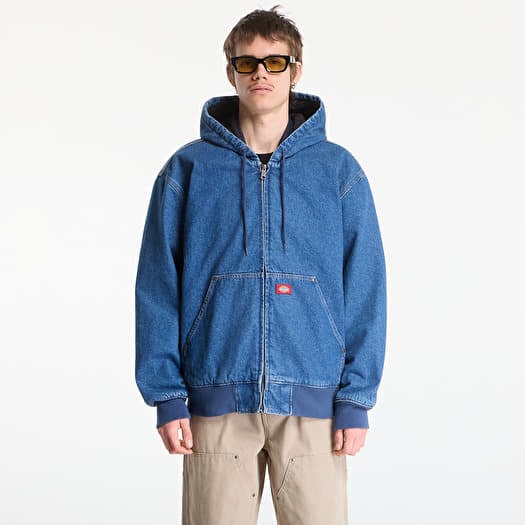 Veste Dickies Lined Denim Hooded Bomber Classic Blue