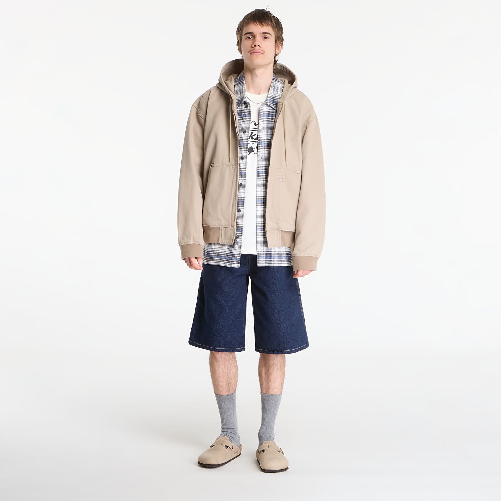 Muške bomber jakne Dickies Unlined Canvas Hooded Bomber Desert Sand