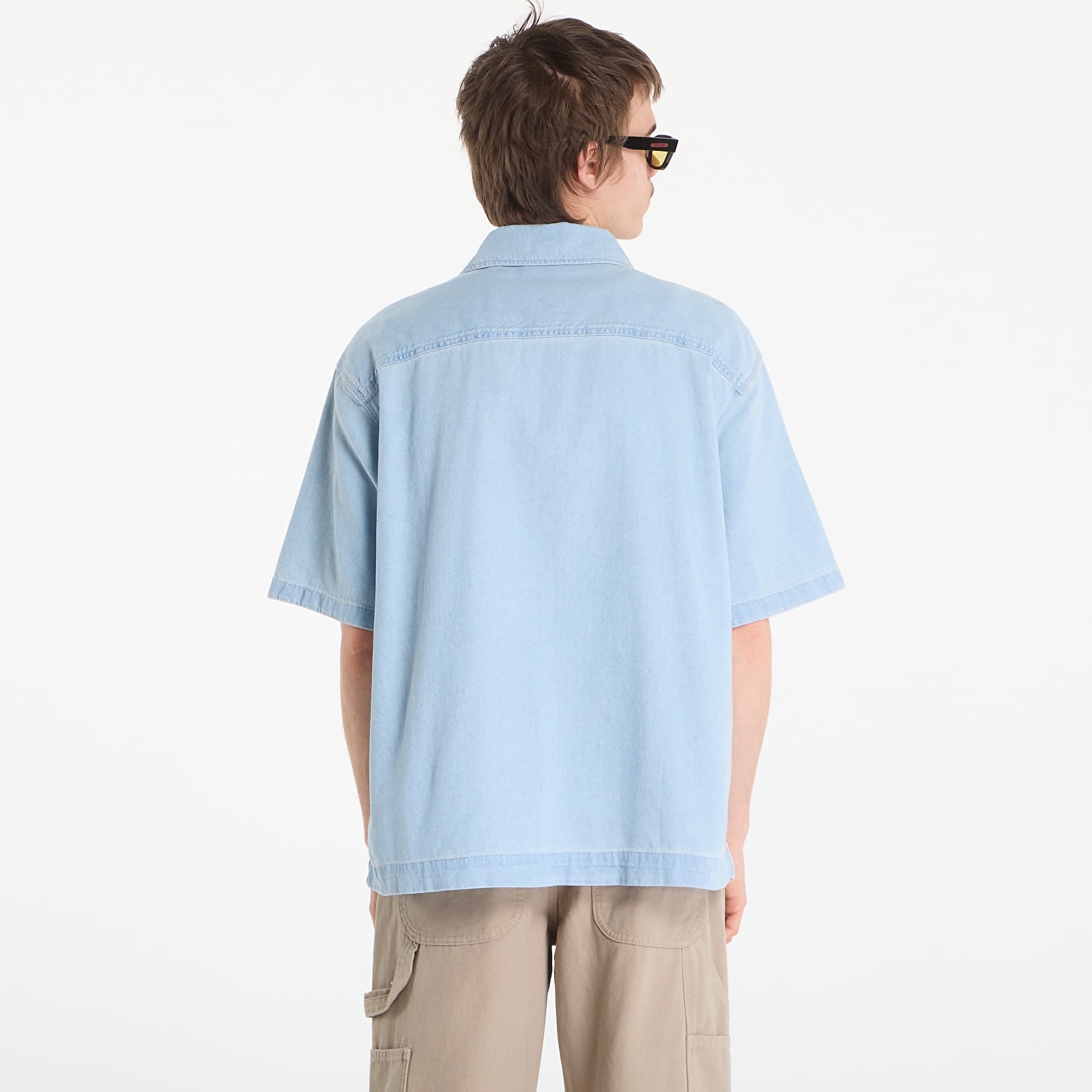 Men's shirts Dickies Denim Shirt Ss Fog Blue