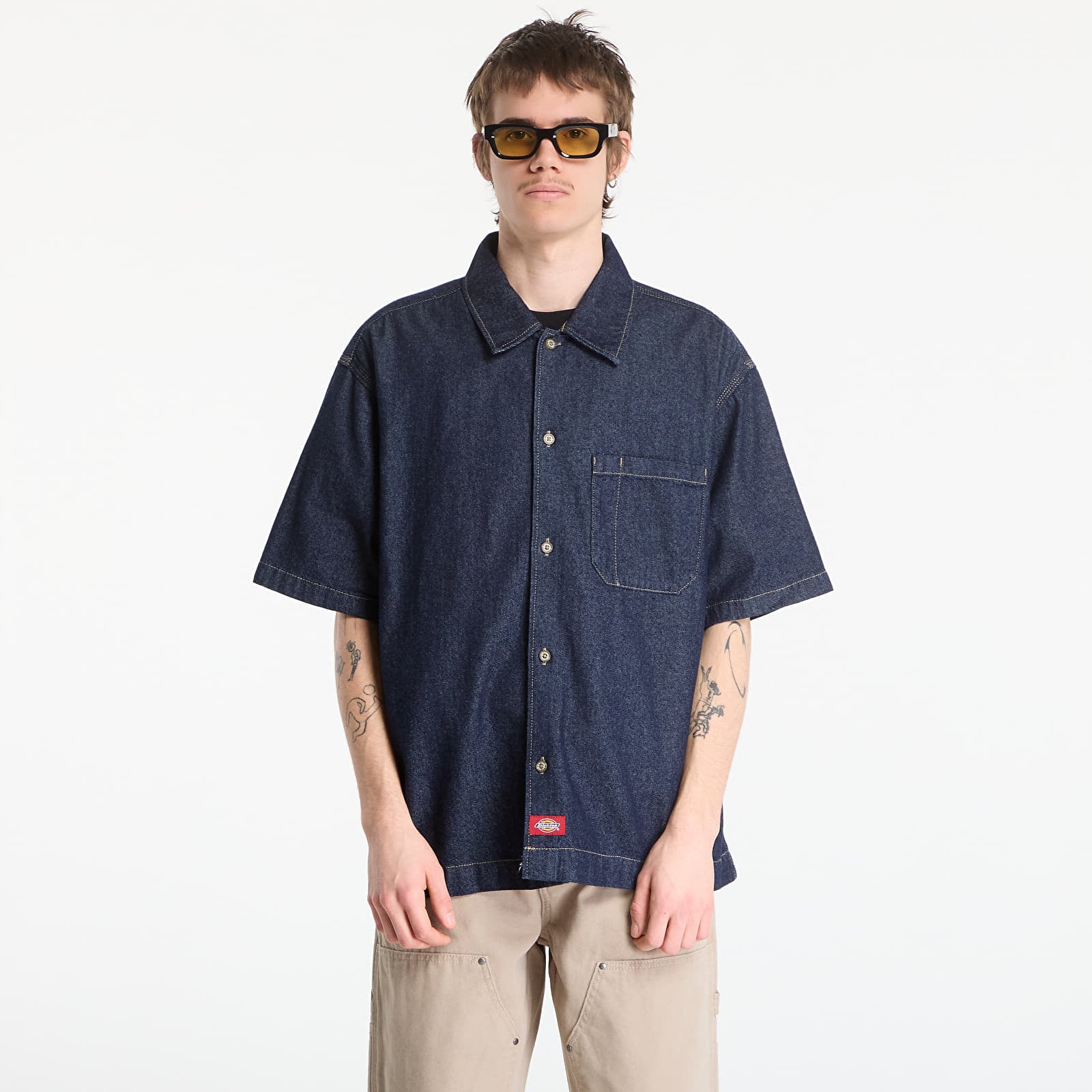 Moške majice  Dickies Denim Shirt Ss Rinsed