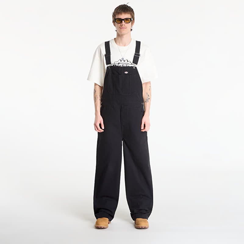 Calças de ganga Dickies Loose Canvas Bib Black