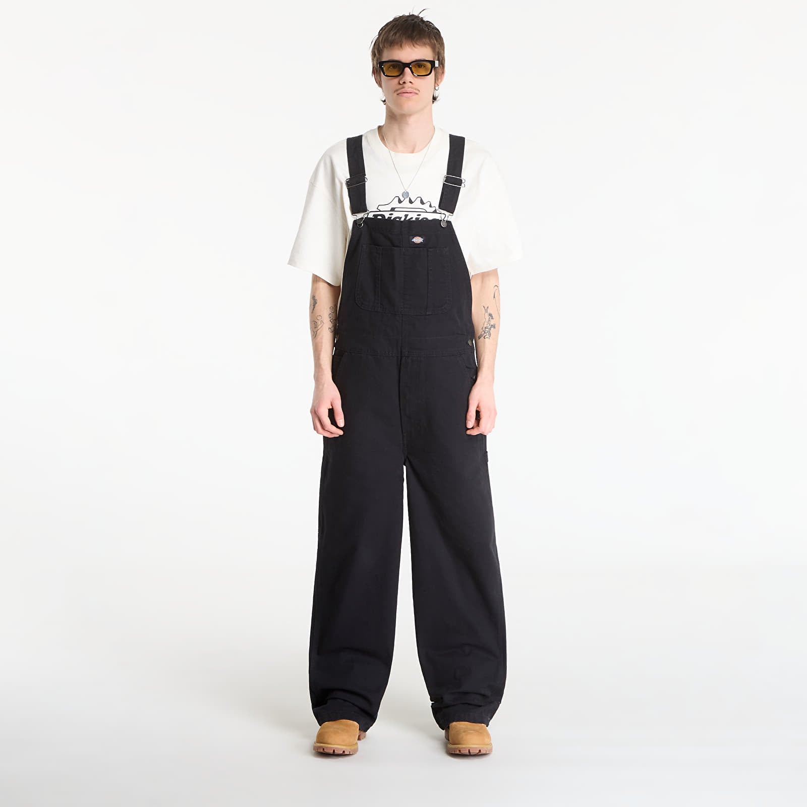 Jeans homme Dickies Loose Canvas Bib Black
