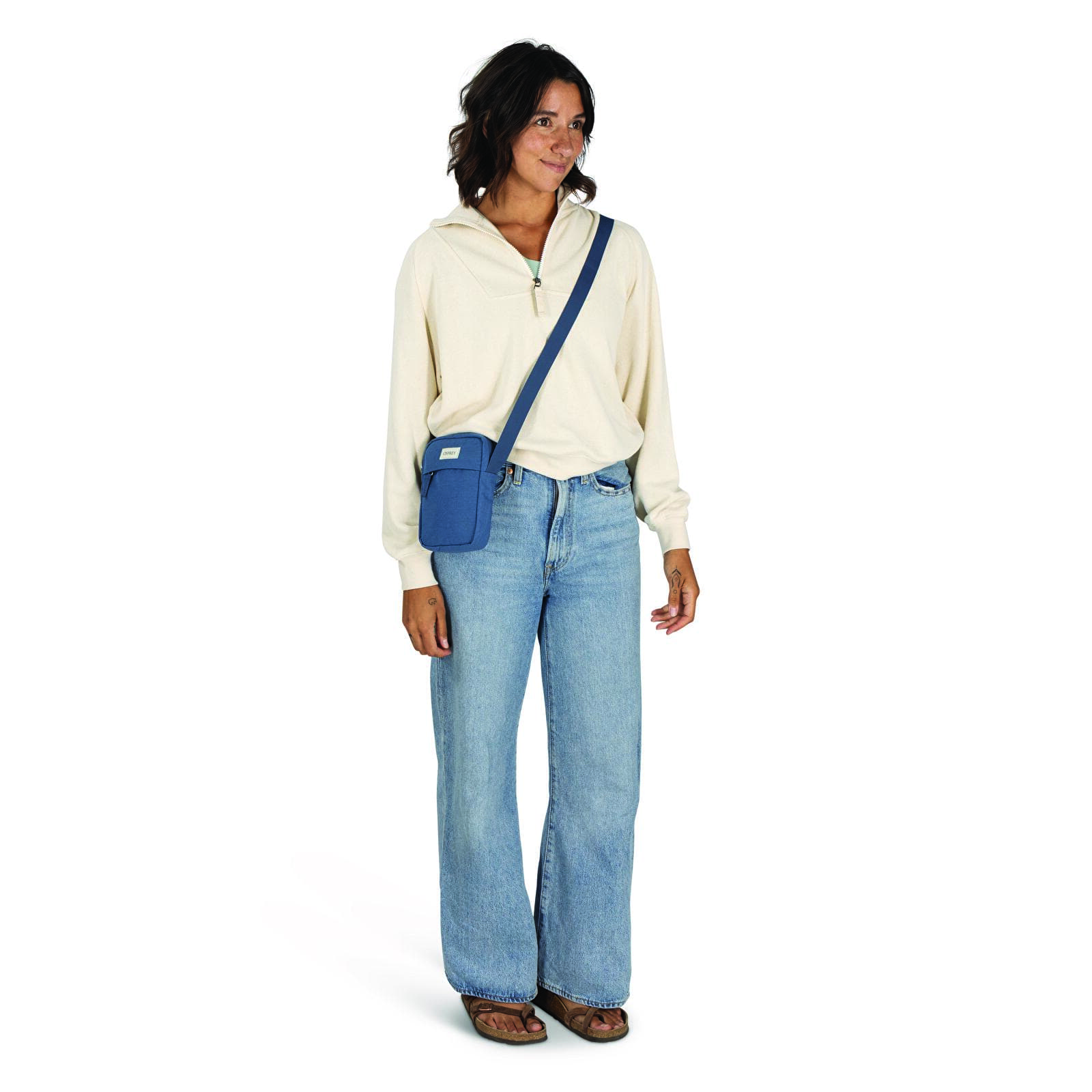 Axelremsväskor för män Osprey Arcane Small Crossbody Nirvana Blue Heather