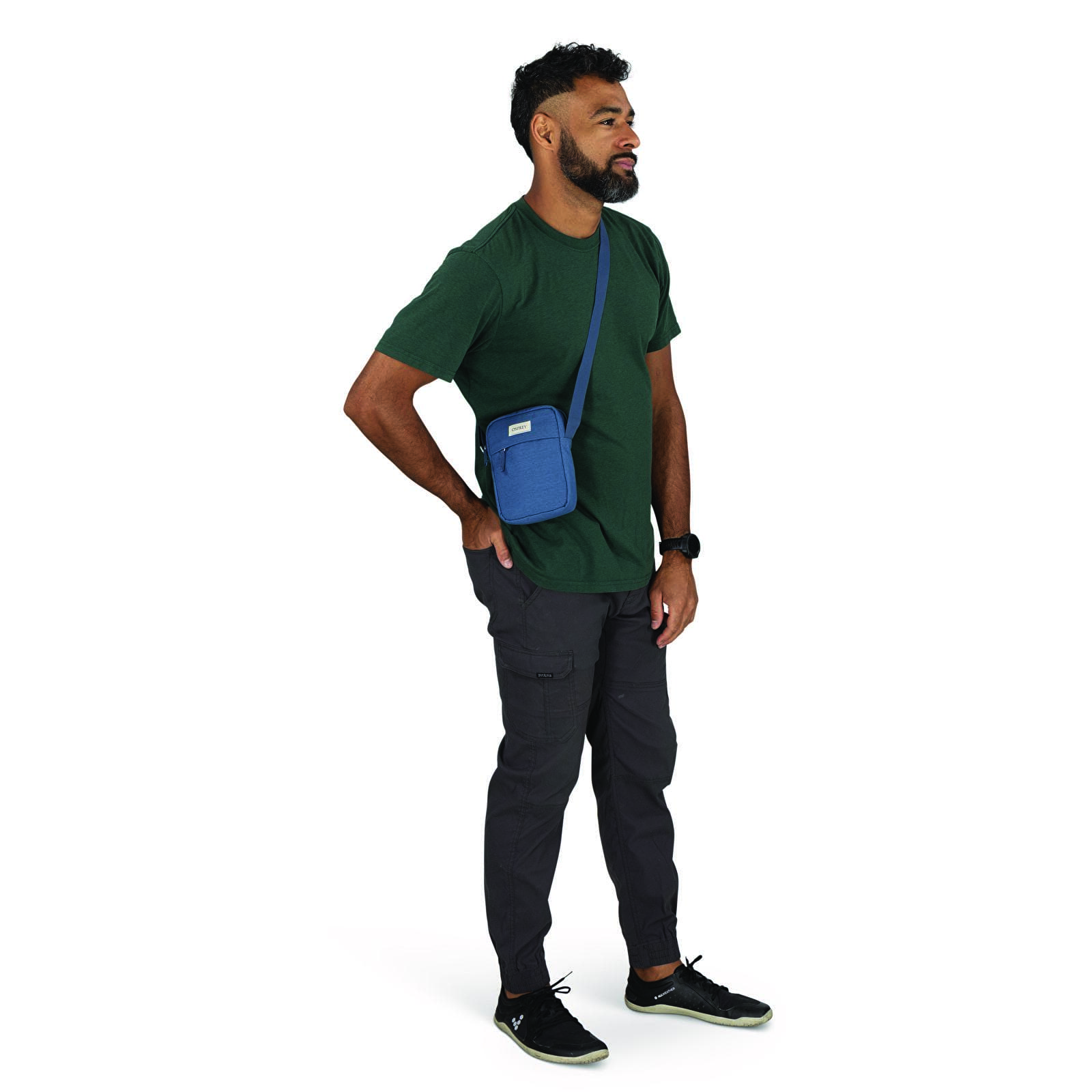 Axelremsväskor för män Osprey Arcane Small Crossbody Nirvana Blue Heather