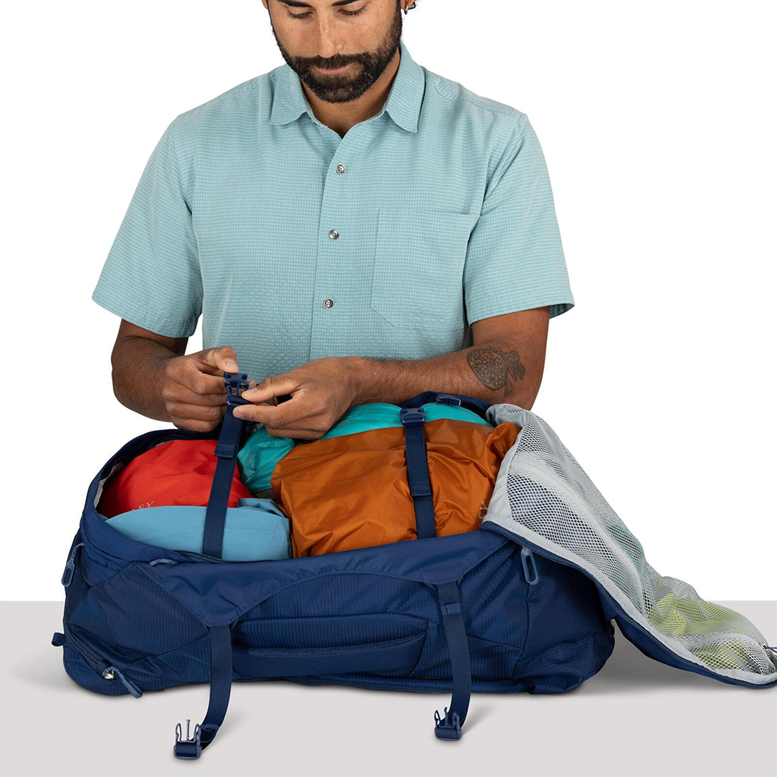 Rygsække til mænd Osprey Farpoint 40 Antique Blue