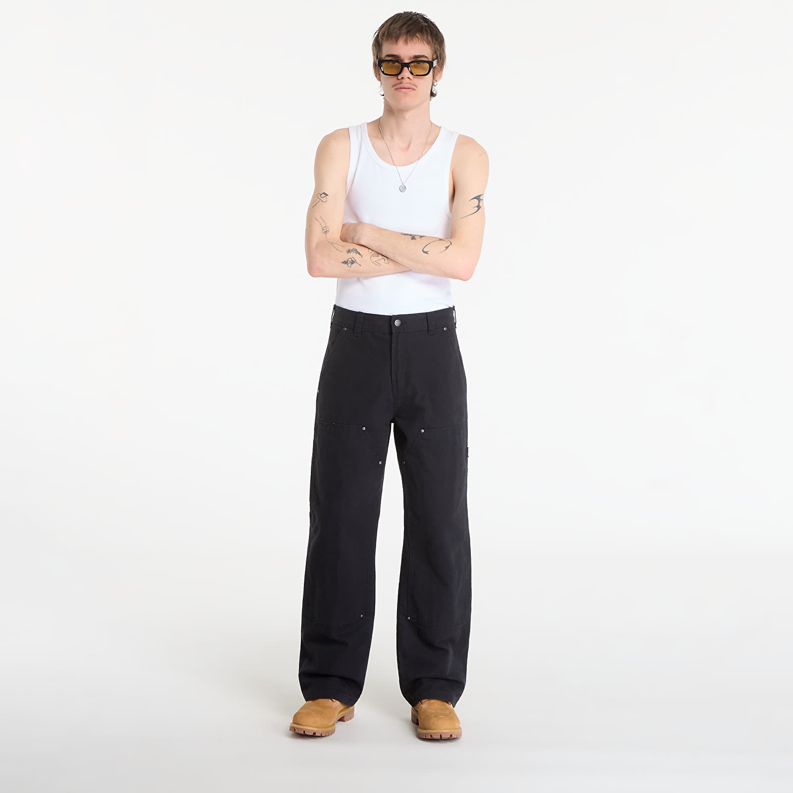 Jeans voor heren Dickies Double Knee Canvas Carpen Black