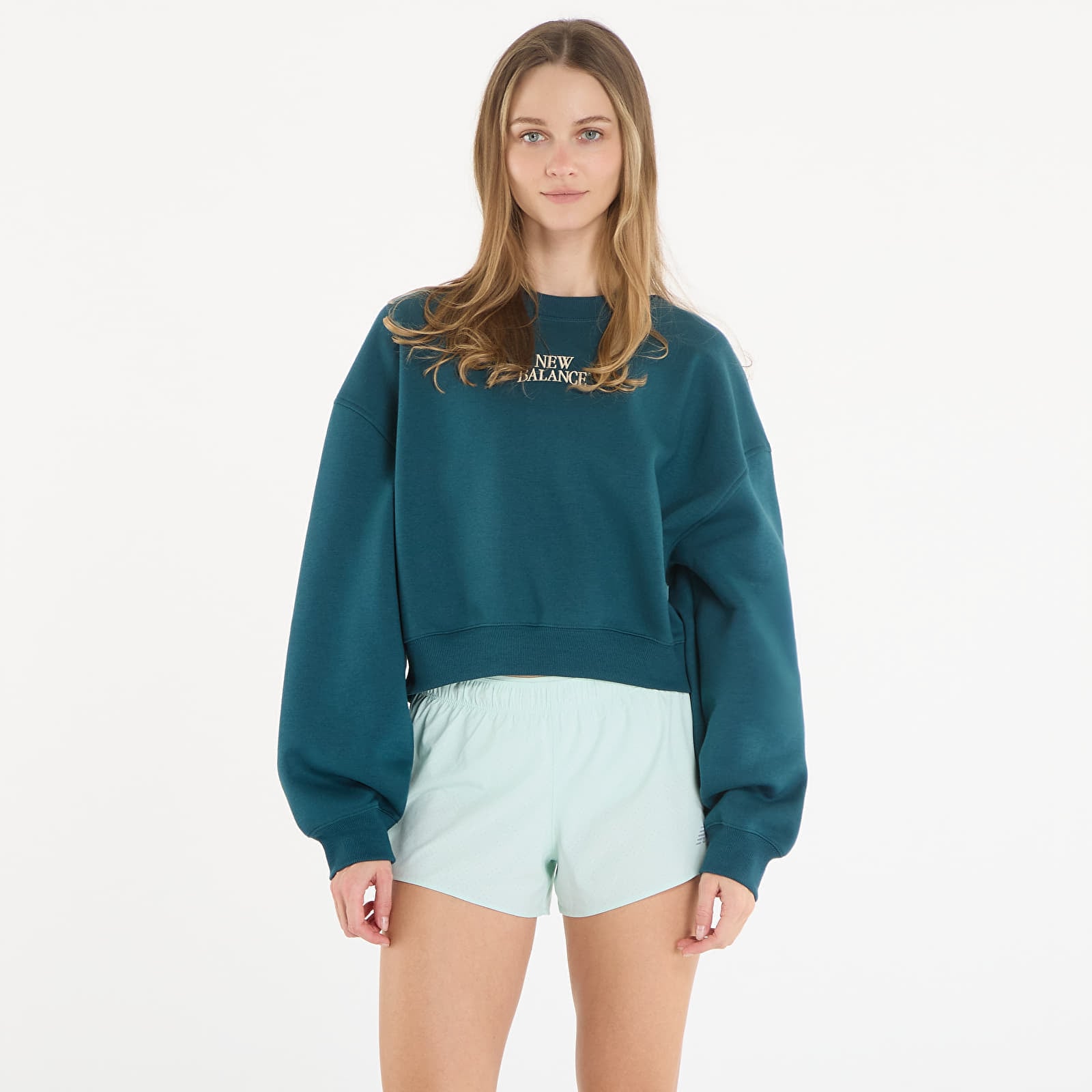 Sweatshirt New Balance Linear Heritage Fleece Crew Medusa Green L