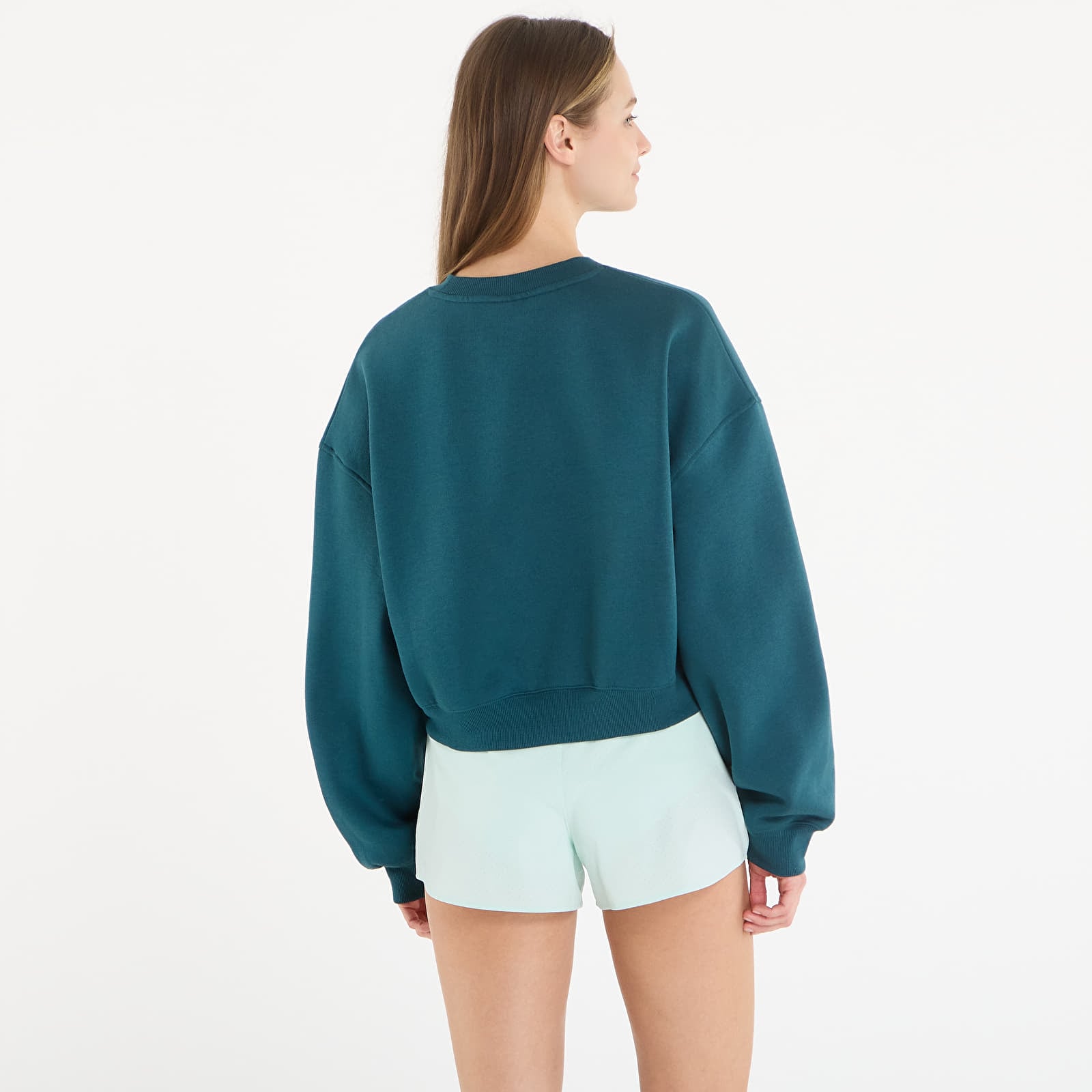 Dámské mikiny New Balance Linear Heritage Fleece Crew Medusa Green