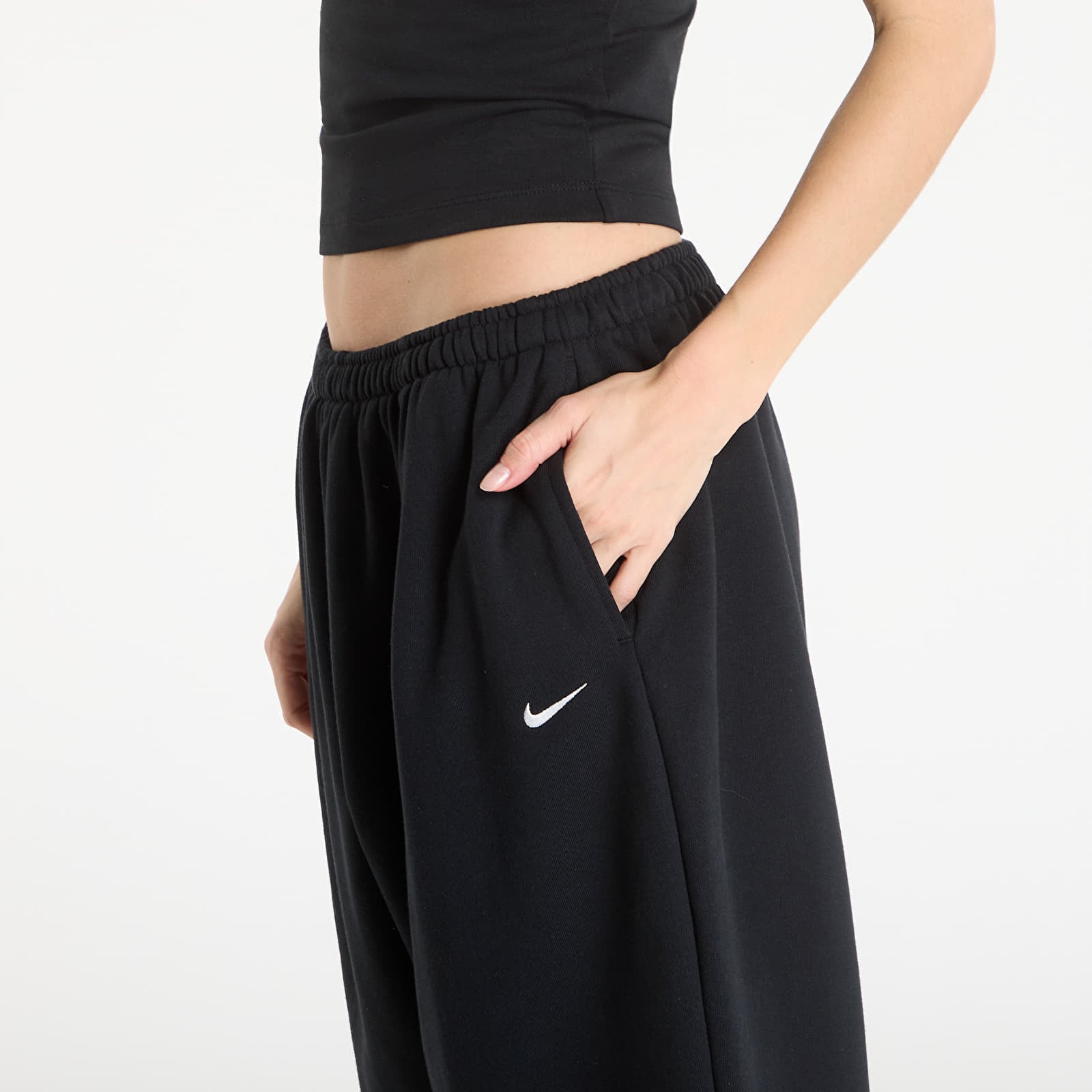 Shorts voor dames Nike Sportswear Women's French-Terry Shorts Black/ Sail