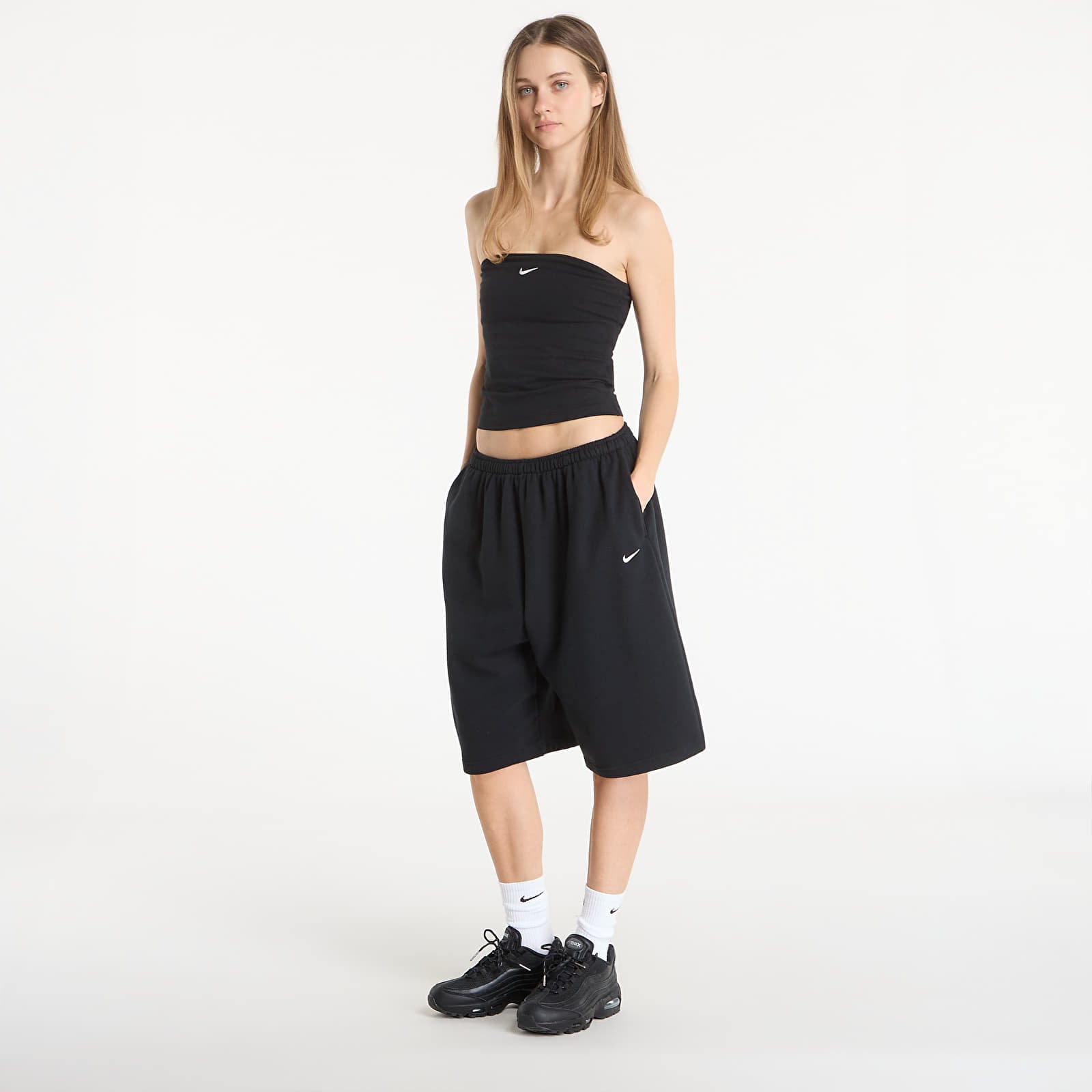 Shorts voor dames Nike Sportswear Women's French-Terry Shorts Black/ Sail