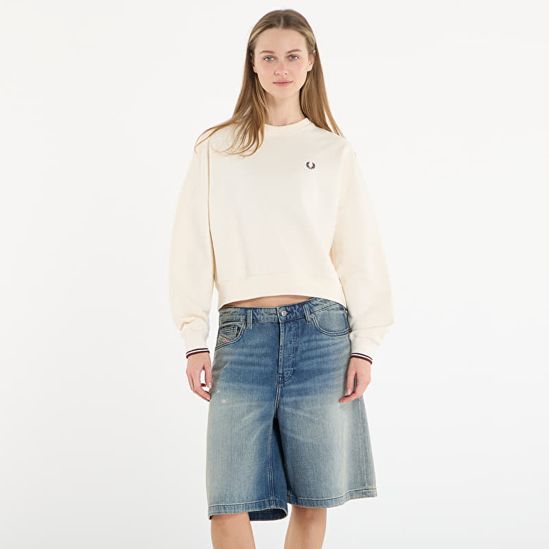 Sweatshirt FRED PERRY Tipped Sweatshirt Ecru