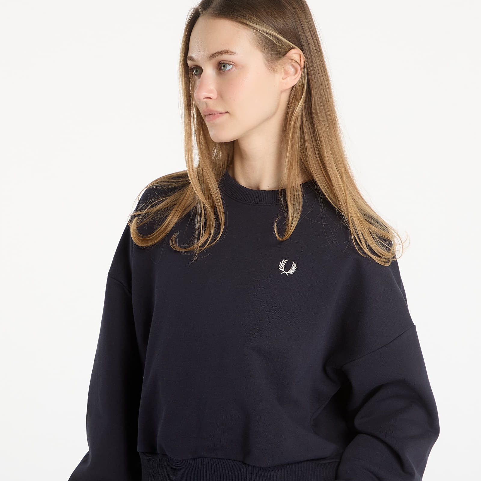 Női kapucnis pulcsik FRED PERRY Tipped Sweatshirt Navy