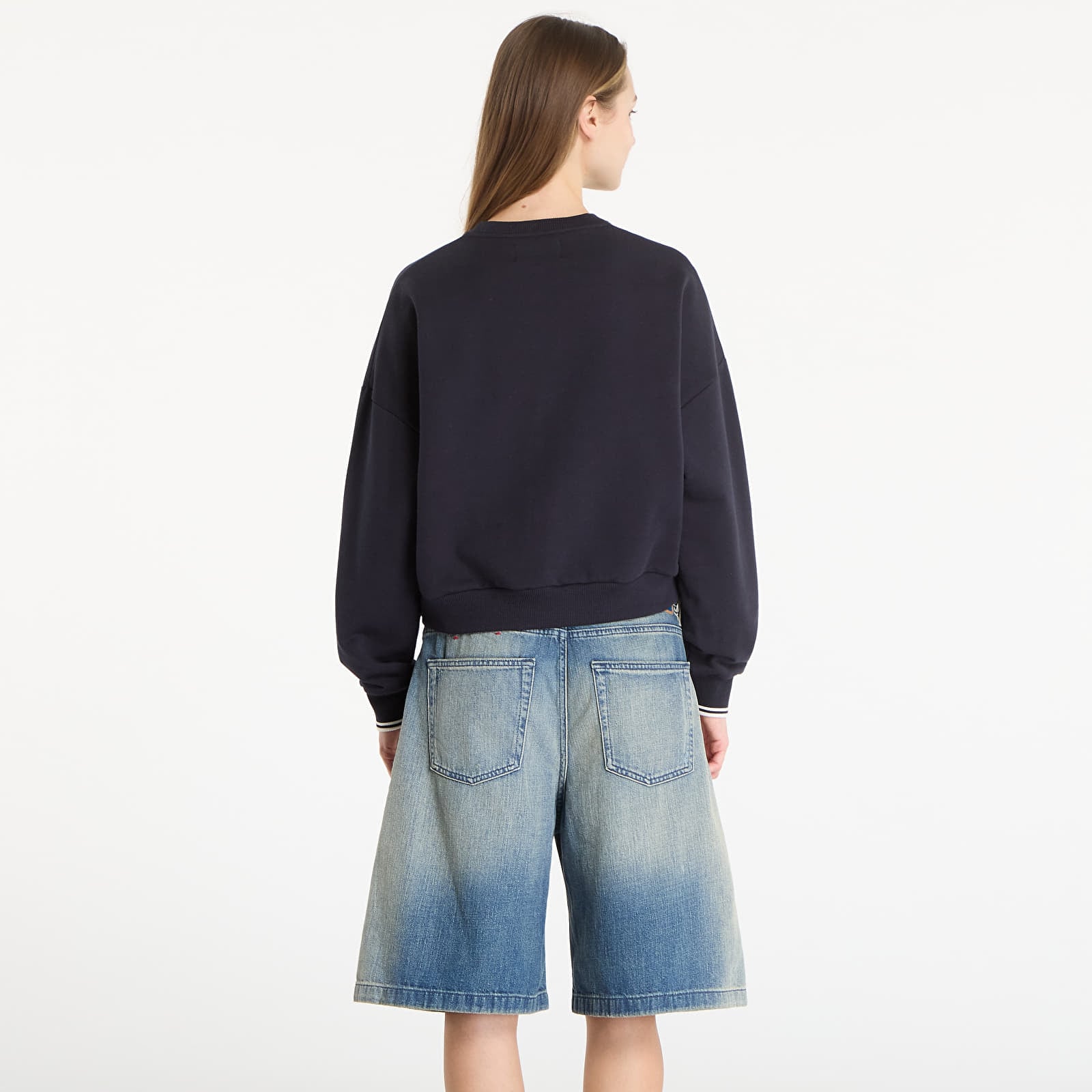 Női kapucnis pulcsik FRED PERRY Tipped Sweatshirt Navy