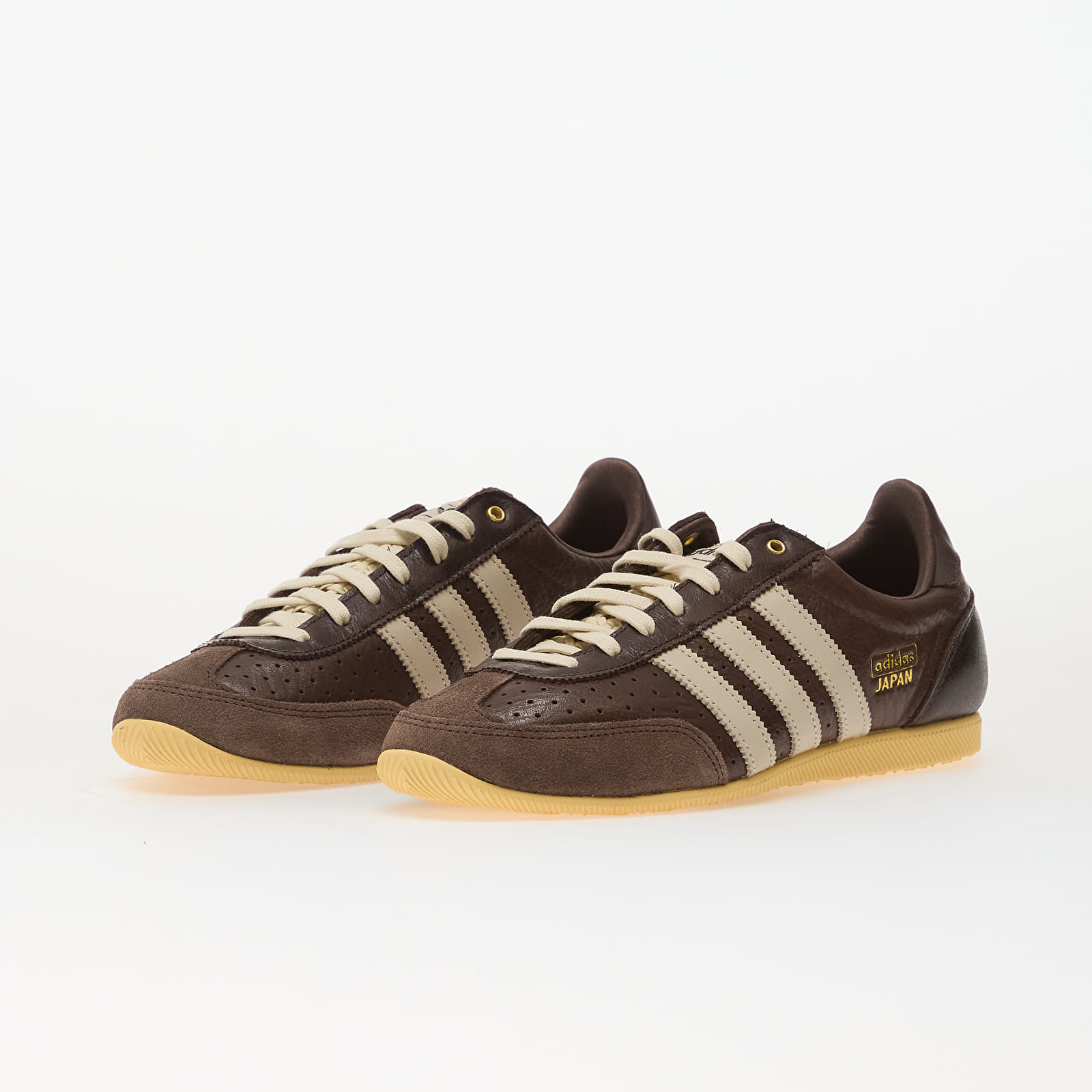 Încălțăminte și sneakerși pentru femei adidas Japan W Brown/ Wonder White/ Gold Metallic