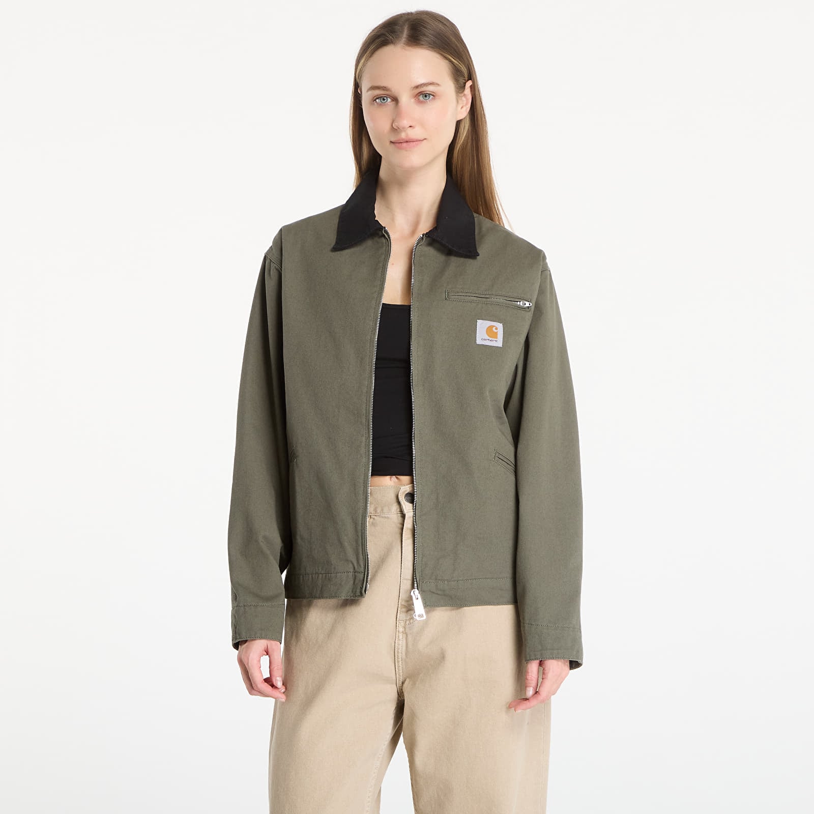 Jakker for menn Carhartt WIP OG Detroit Jacket UNISEX Leaf/ Black