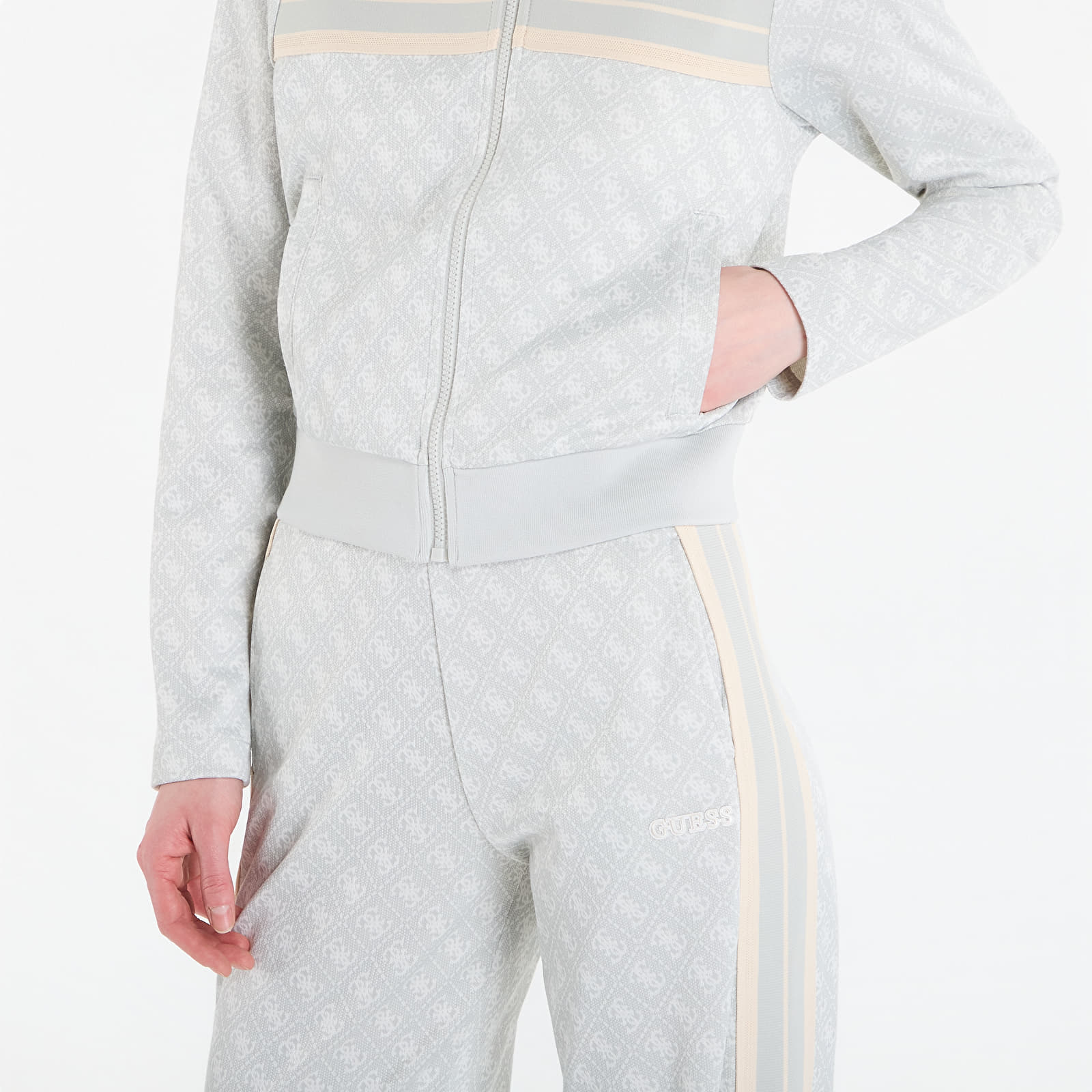 Φούτερ GUESS 4G Jacquard Full Zip Sweatshirt Elegant Jacquard