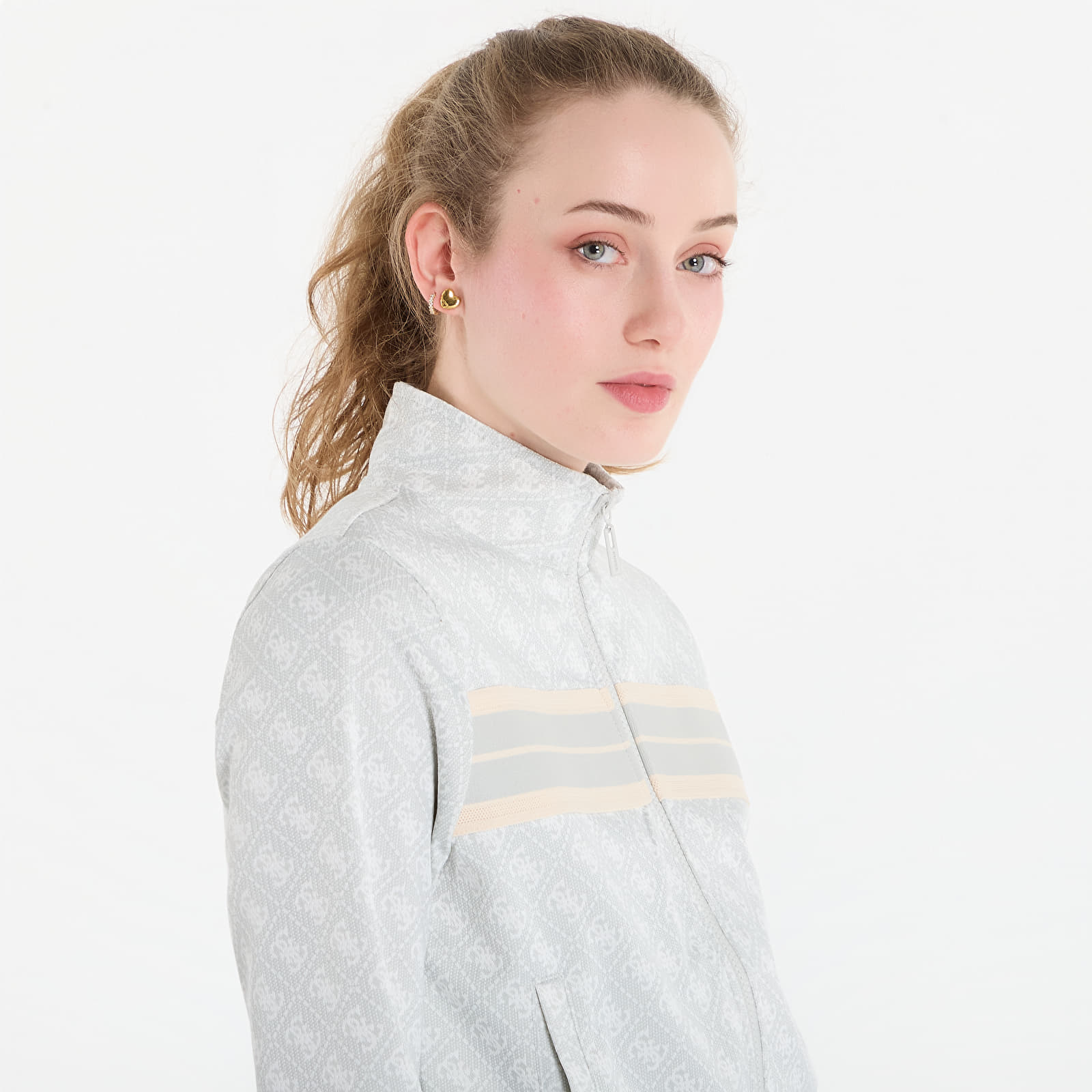 Φούτερ GUESS 4G Jacquard Full Zip Sweatshirt Elegant Jacquard