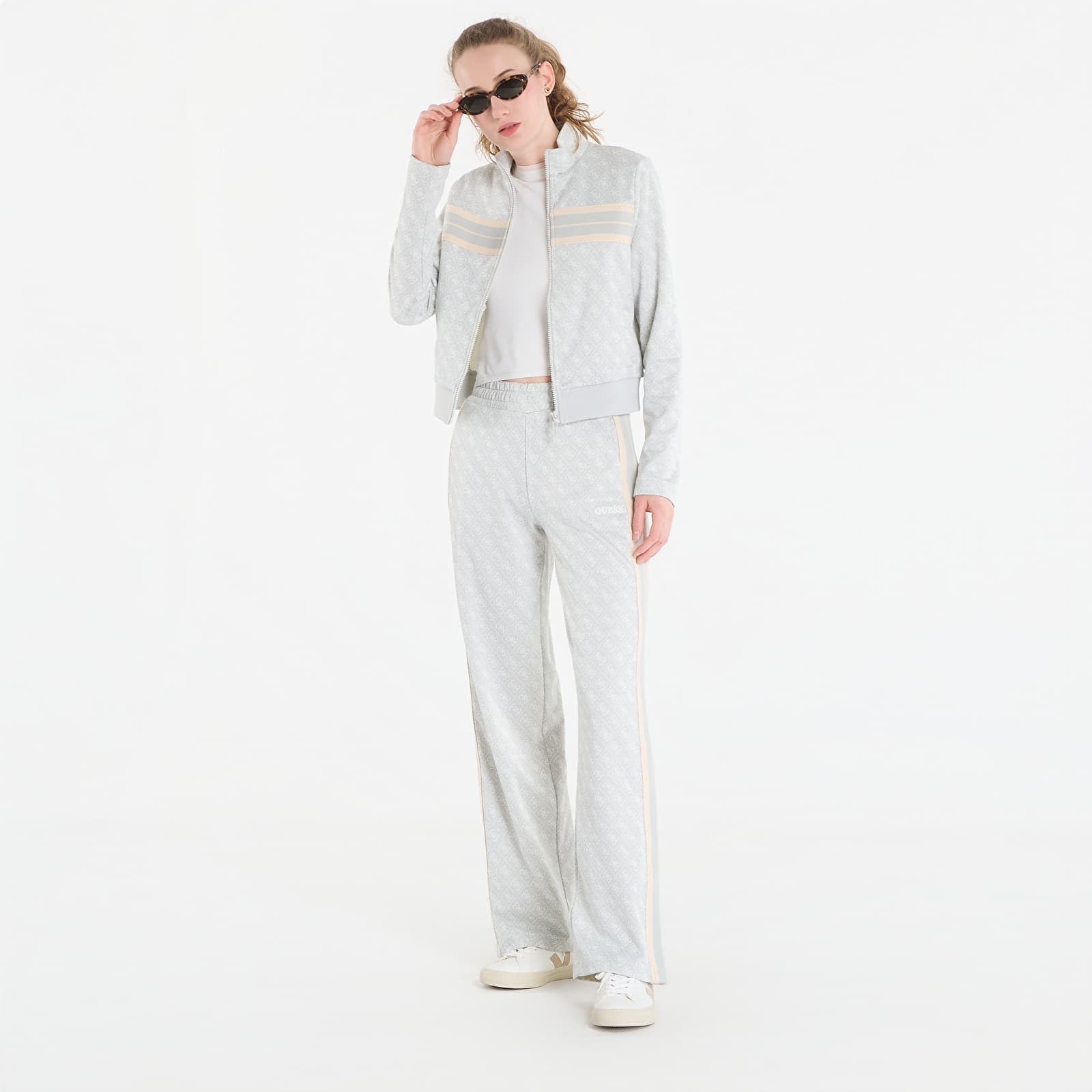 Φούτερ GUESS 4G Jacquard Full Zip Sweatshirt Elegant Jacquard