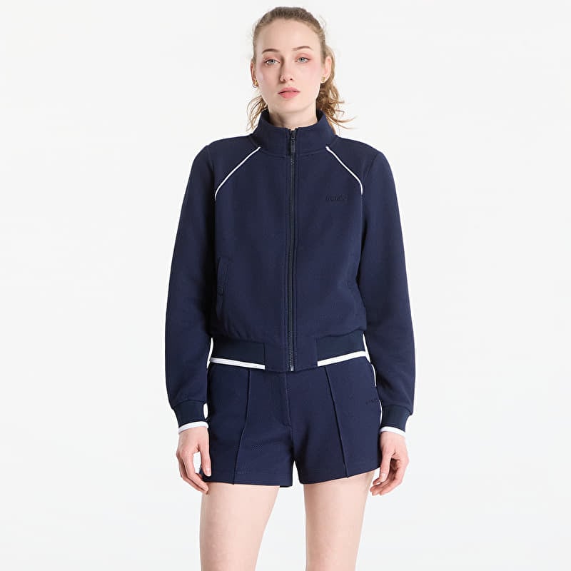 Verryttelypaita GUESS Sarah Pique Hn Full Zip Jacket Daring Ocean
