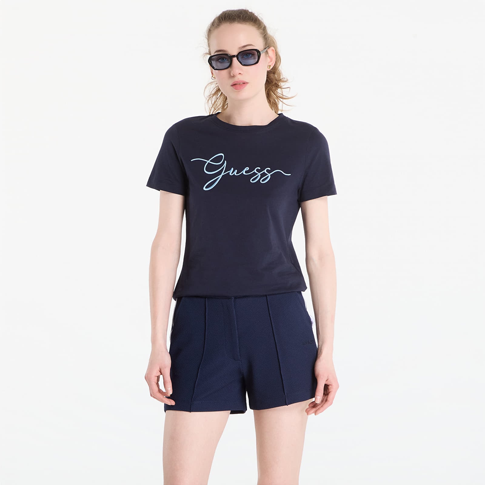 Тениски GUESS Circe Ss Cn T-Shirt Daring Ocean