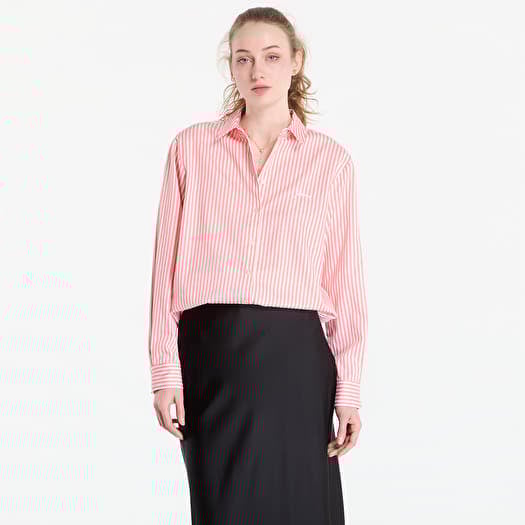 Skjorte Guess Jeans Ls Tecla Oversized Shirt Pink/ White Stripe