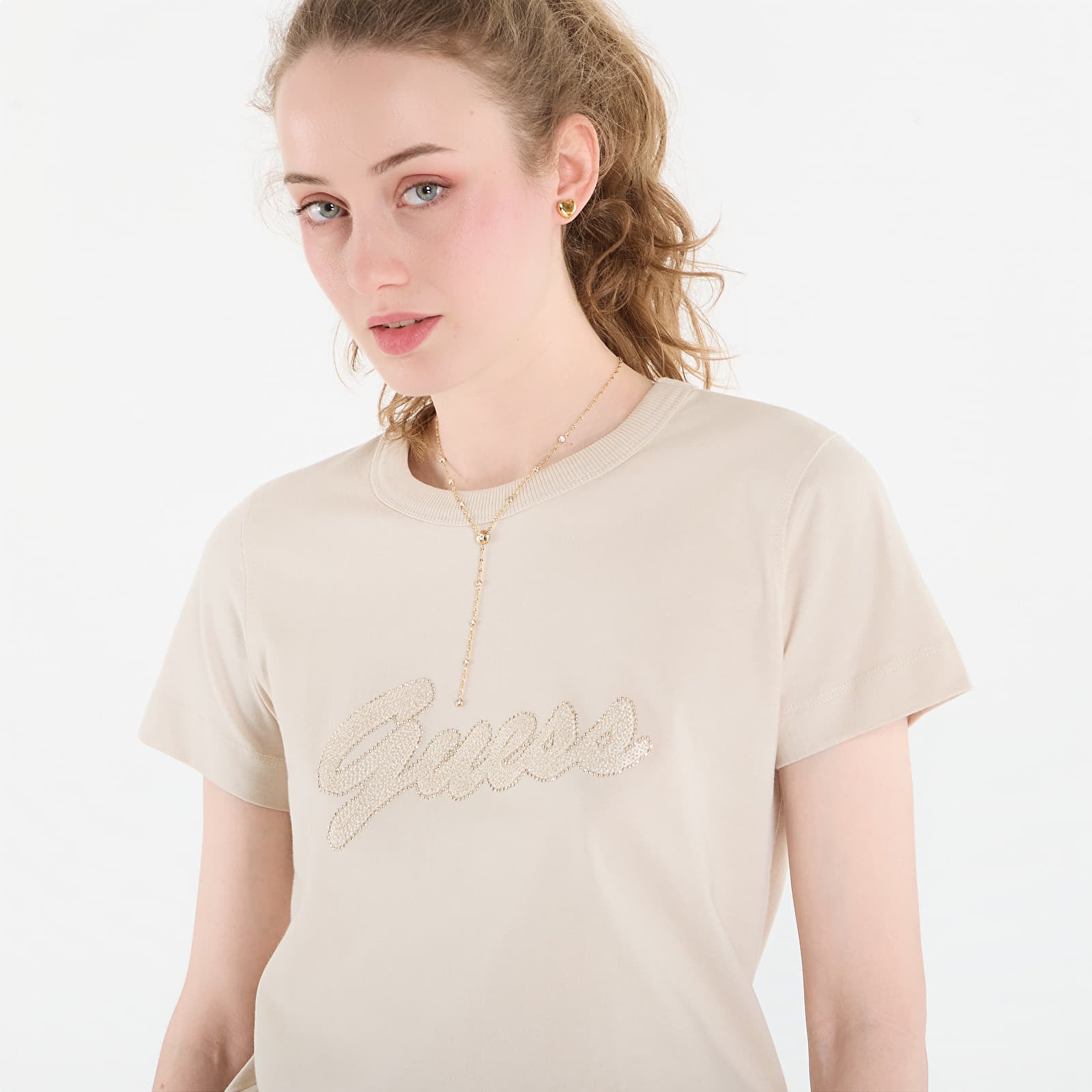 T-skjorter Guess Jeans Ss Cn 3D Guess Script Tee Warm Slate