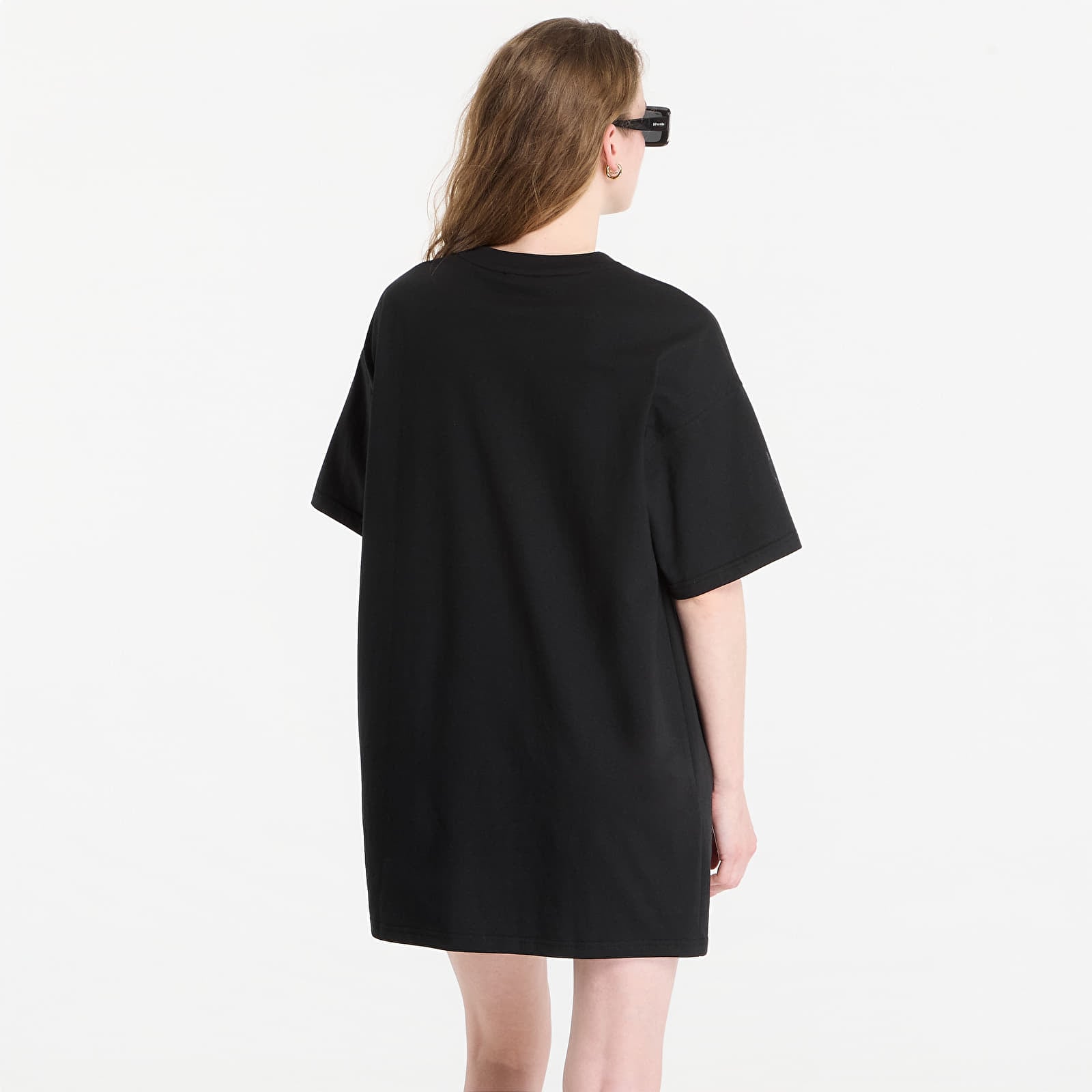 Abiti Calvin Klein Jeans Ss Woven Label Oversized Tee Dress Black
