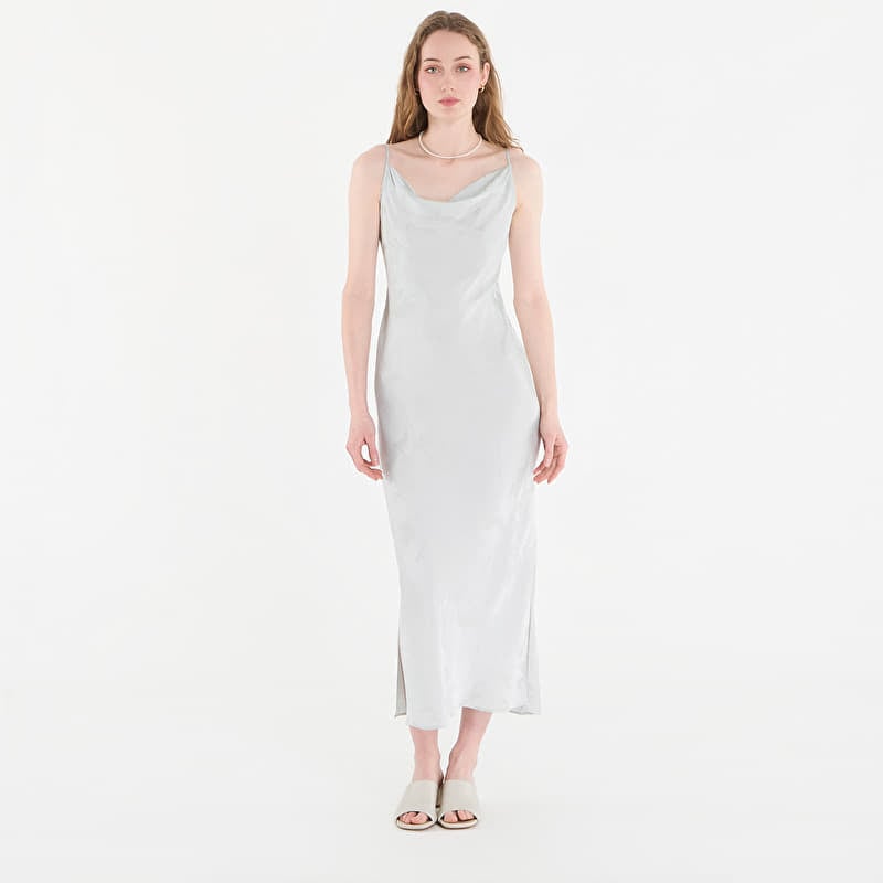 Rochie Calvin Klein Viscose Jacquard Maxi Slip Dress Green