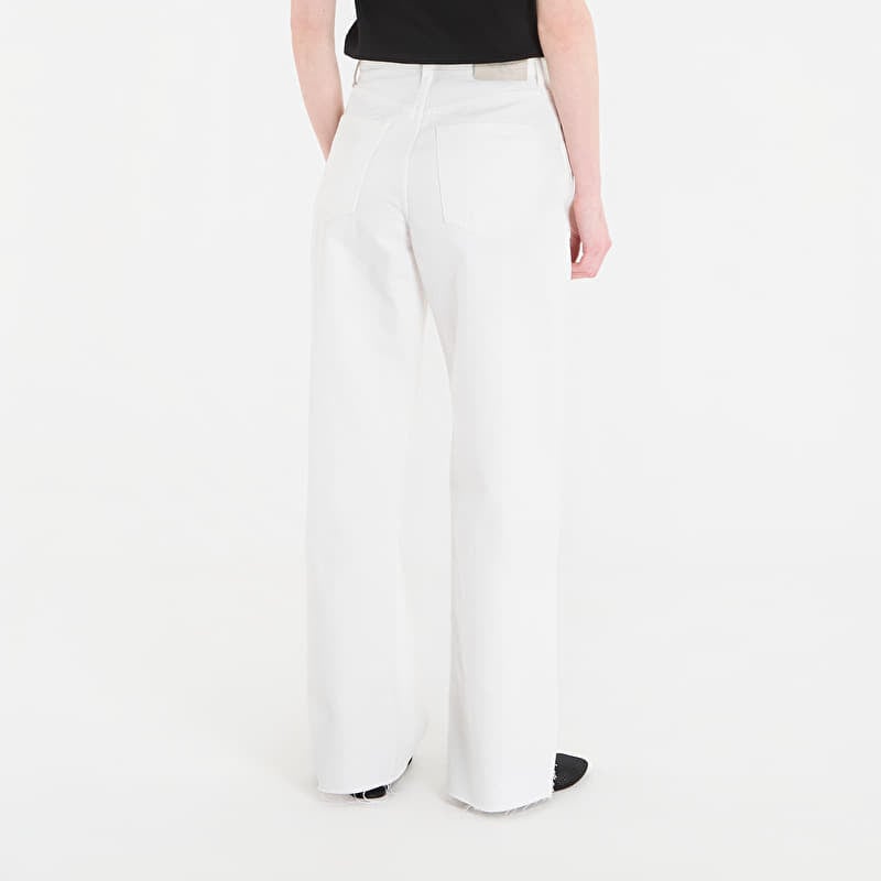 Jeans Calvin Klein Jeans The Wide Leg Raw Hem Chalk White