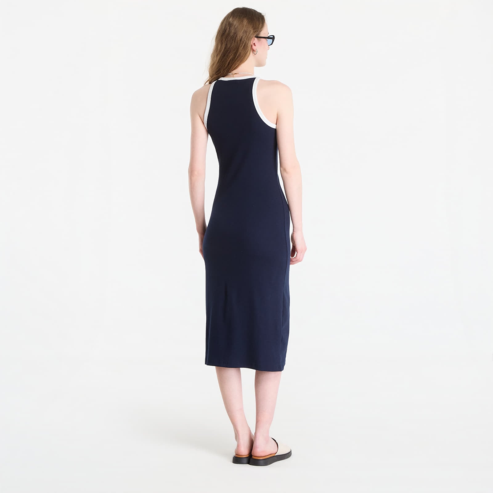 Kleider Tommy Hilfiger Contrast Bind Rib Tank Dress Navy