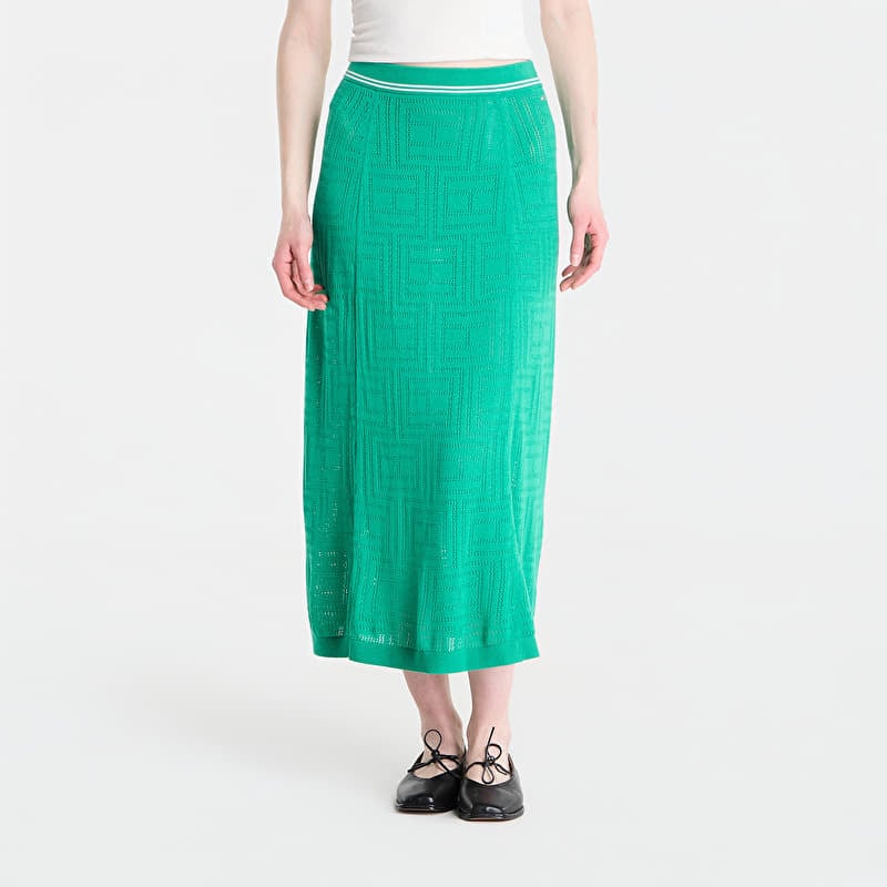 Φούστα Tommy Hilfiger Swimshop Viscose Silk Midi Skirt Jade Wink