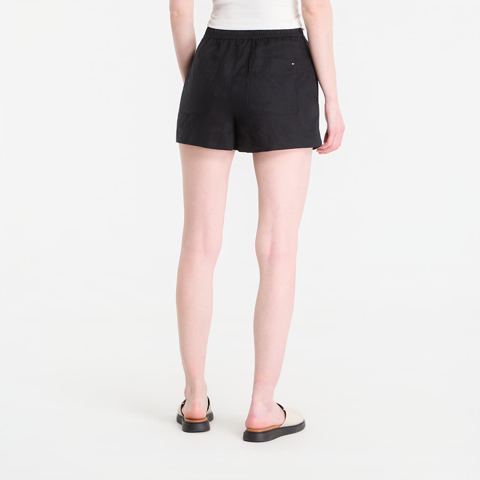 Kratke hlače  Tommy Hilfiger Ess Linen Pull On Short Black