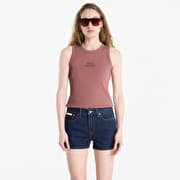 Calvin Klein Jeans Sl 2X2 Baby Rib Logo Crew Tank Sierra Brown