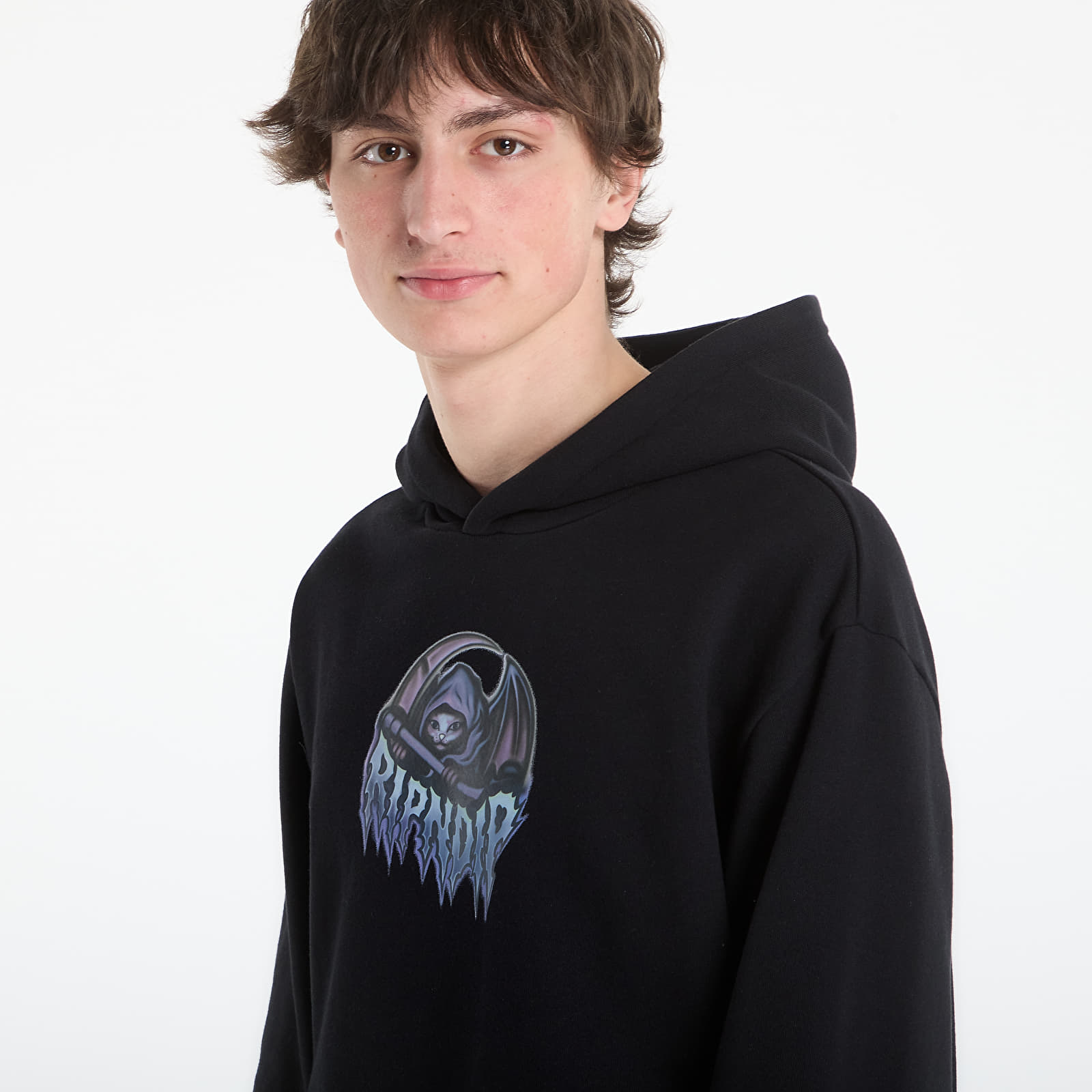 Men's sweatshirts RIPNDIP Out Of Time Hoodie Black Wash