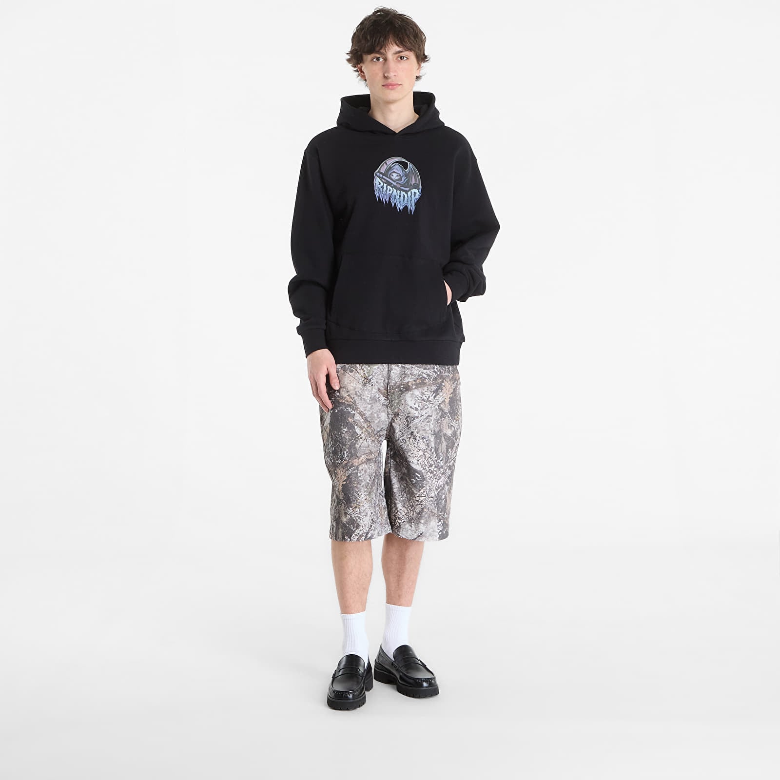 Men's sweatshirts RIPNDIP Out Of Time Hoodie Black Wash